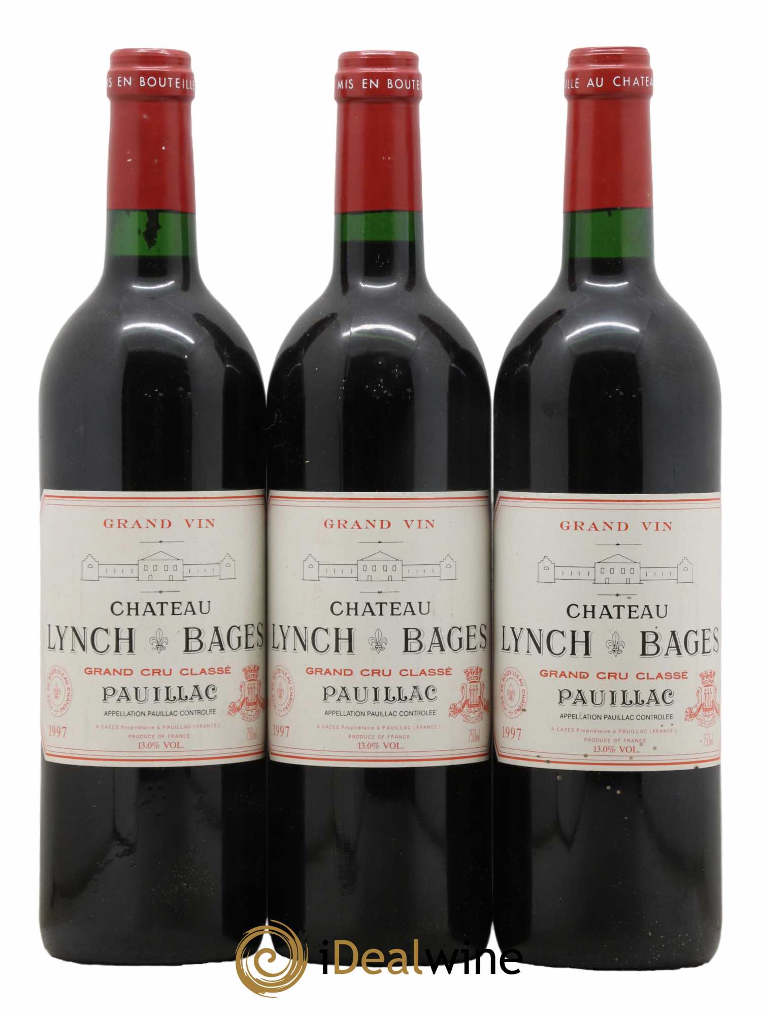 Château Lynch Bages 5ème Grand Cru Classé  1997 - Lot de 3 bouteilles - 0