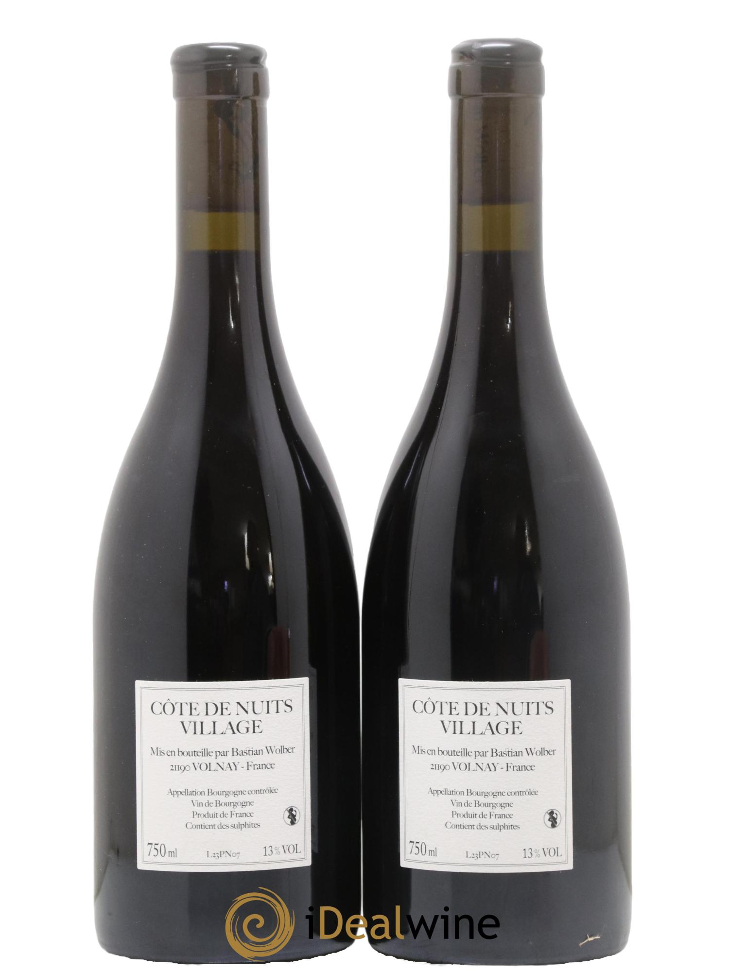 Côte de Nuits-Villages Bastian Wolber 2023 - Lot of 2 bottles - 1