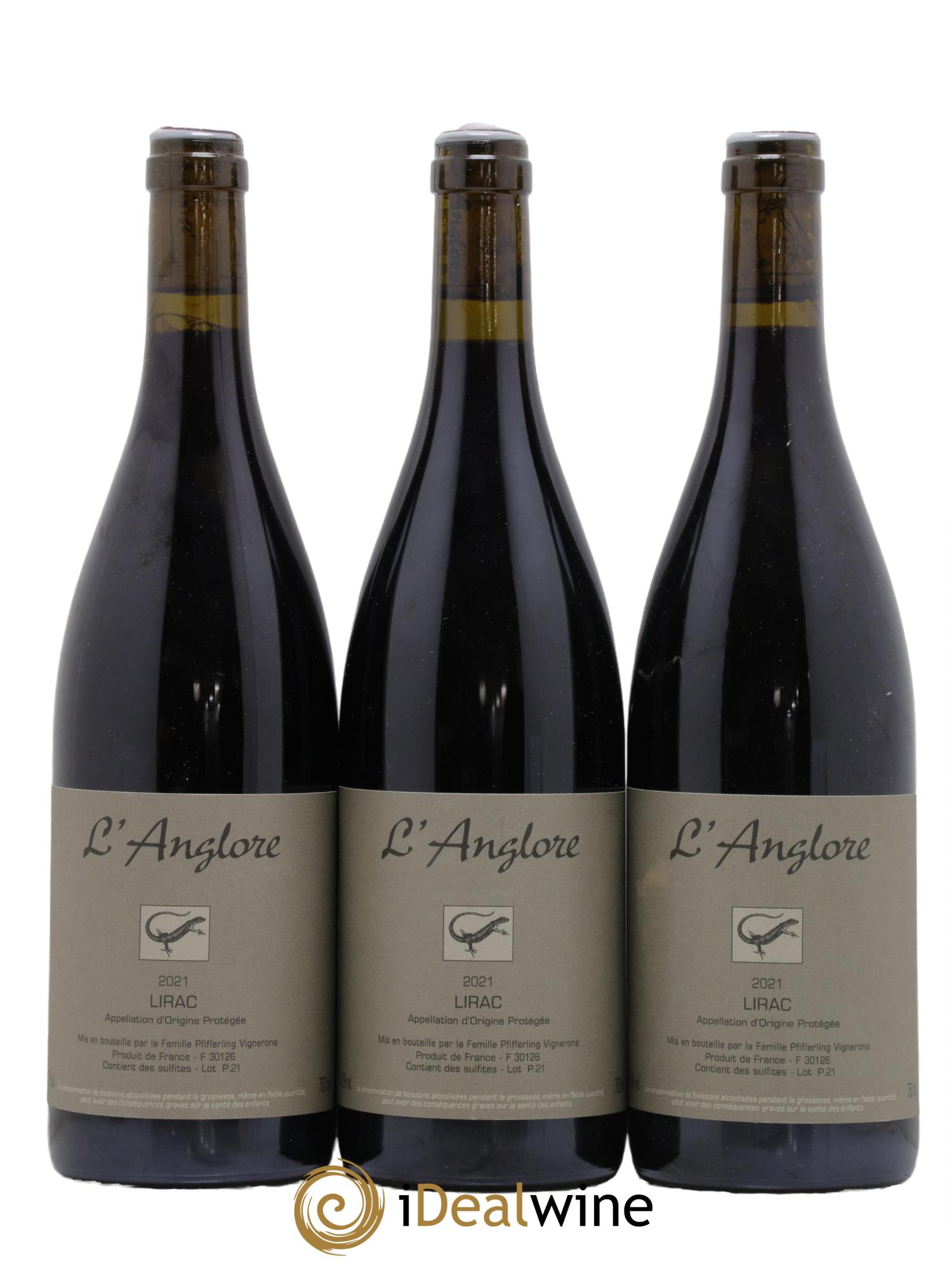 Lirac L'Anglore  2021 - Lot de 3 bouteilles - 0