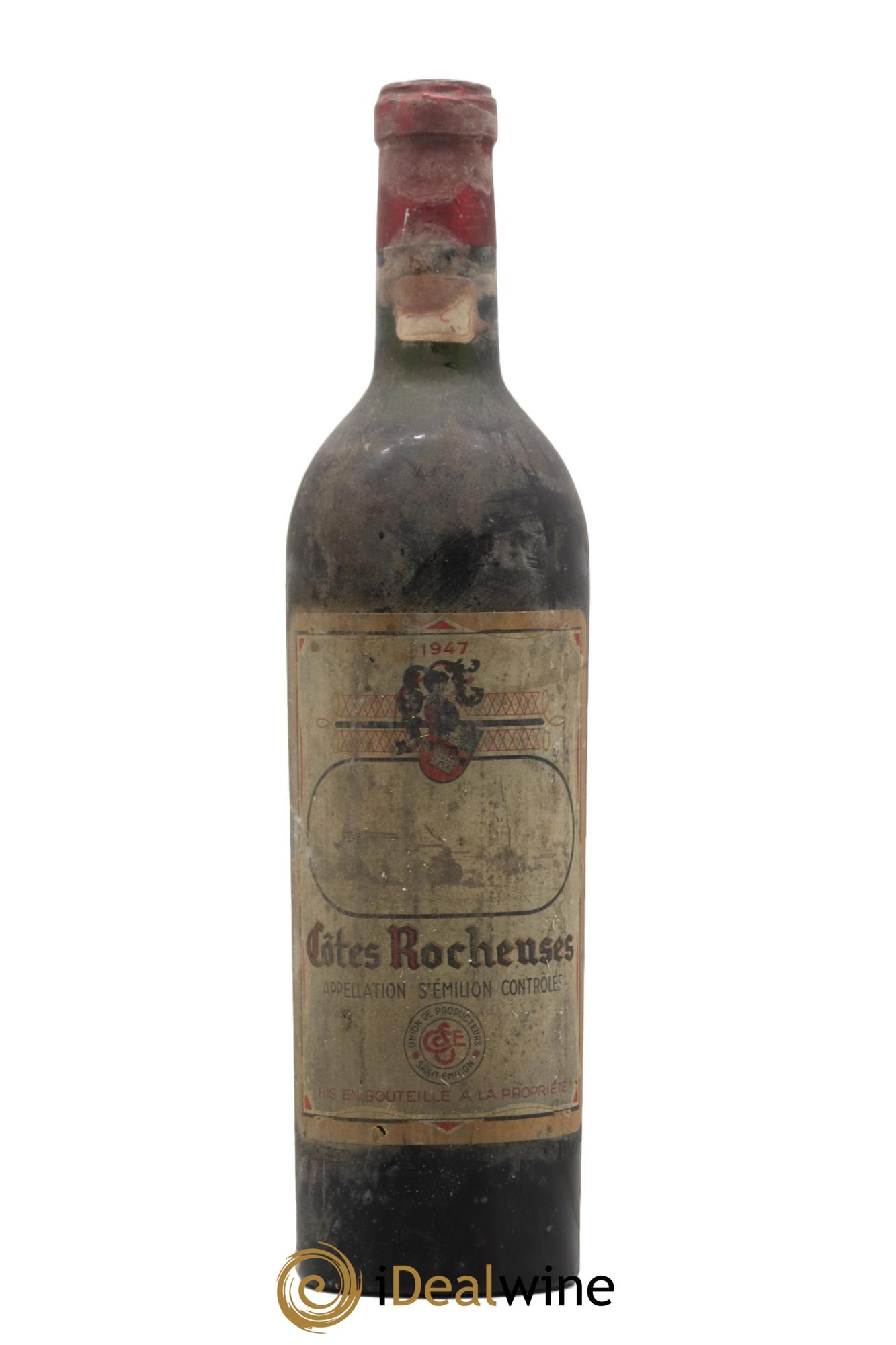 Saint-Émilion Cotes Rocheuses 1947 - Posten von 1 Flasche - 0