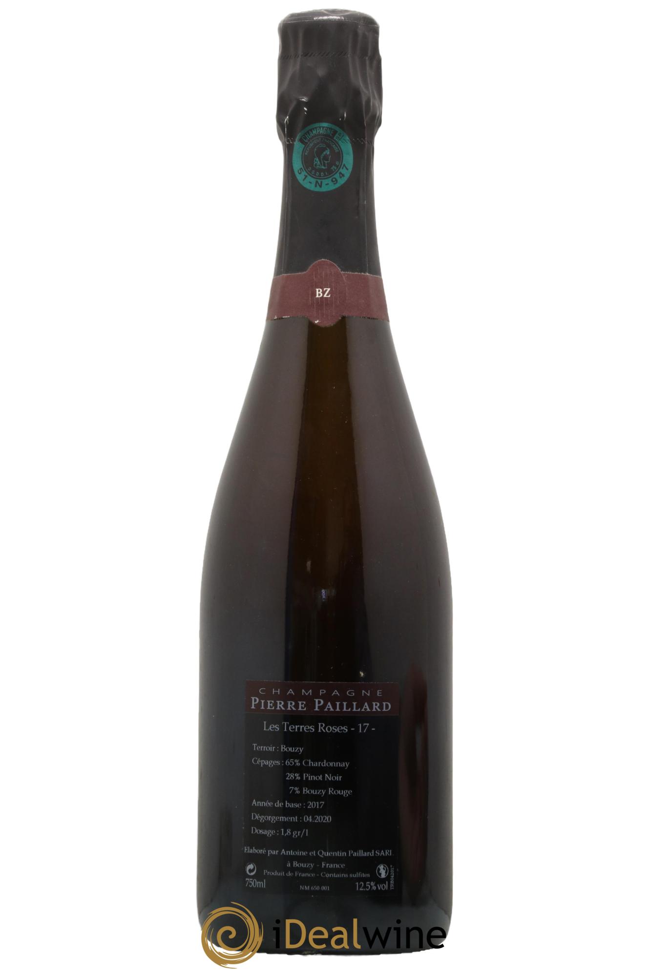 Les Terres Roses Grand Cru Extra Brut Pierre Paillard 2017 - Lotto di 1 bottiglia - 1