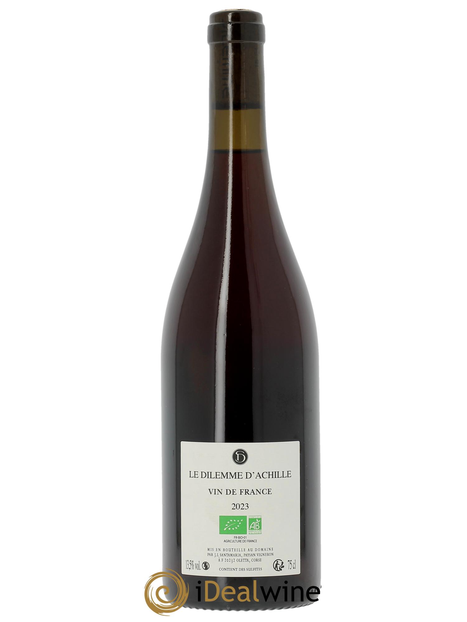 Vin de France Dilemme d'Achille Santamaria  2023 - Lot de 1 bouteille - 1