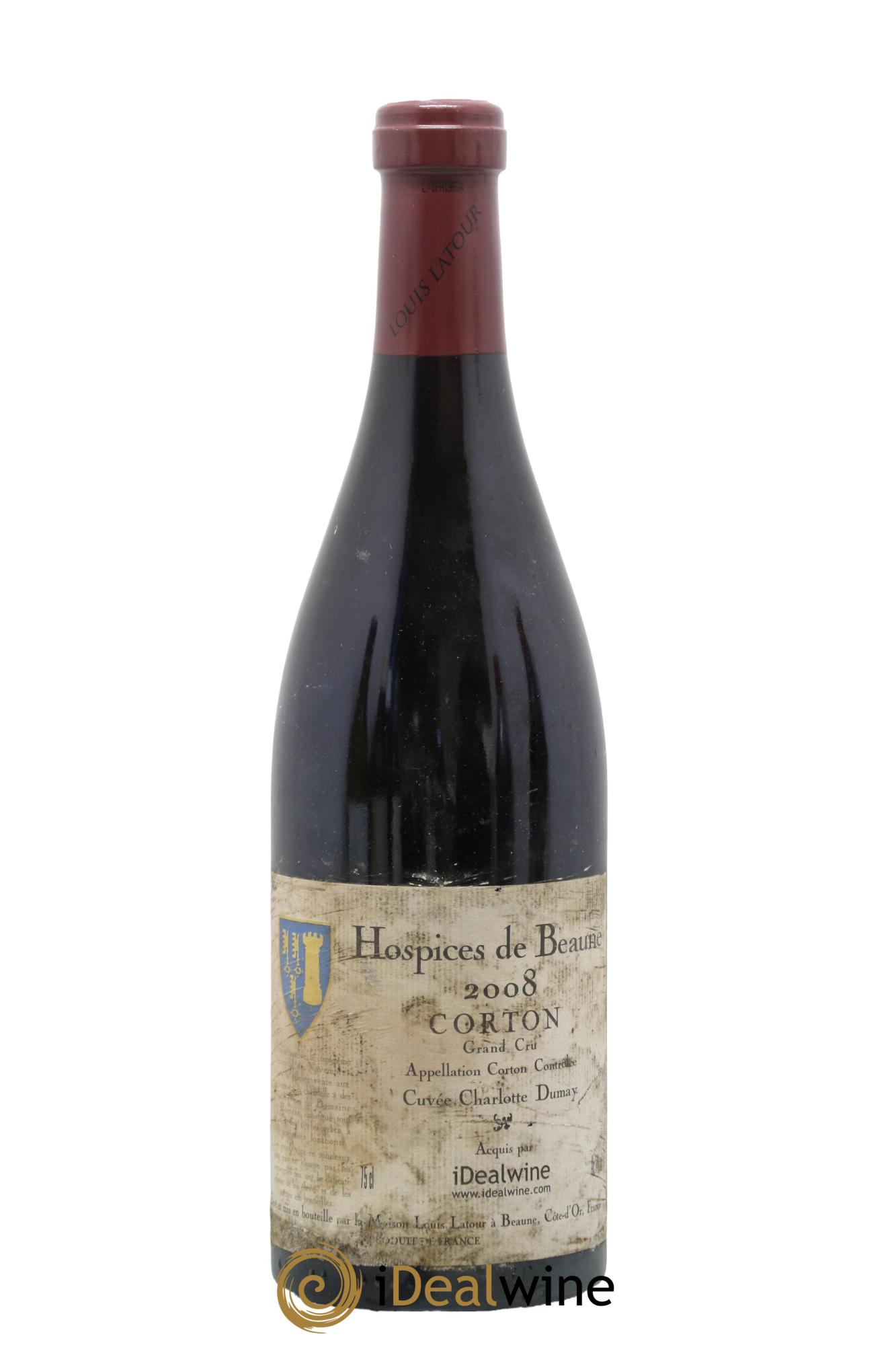 Corton Grand Cru Hospices De Beaune Cuvée Charlotte Dumay Louis Latour 2008 - Lot of 1 bottle - 0