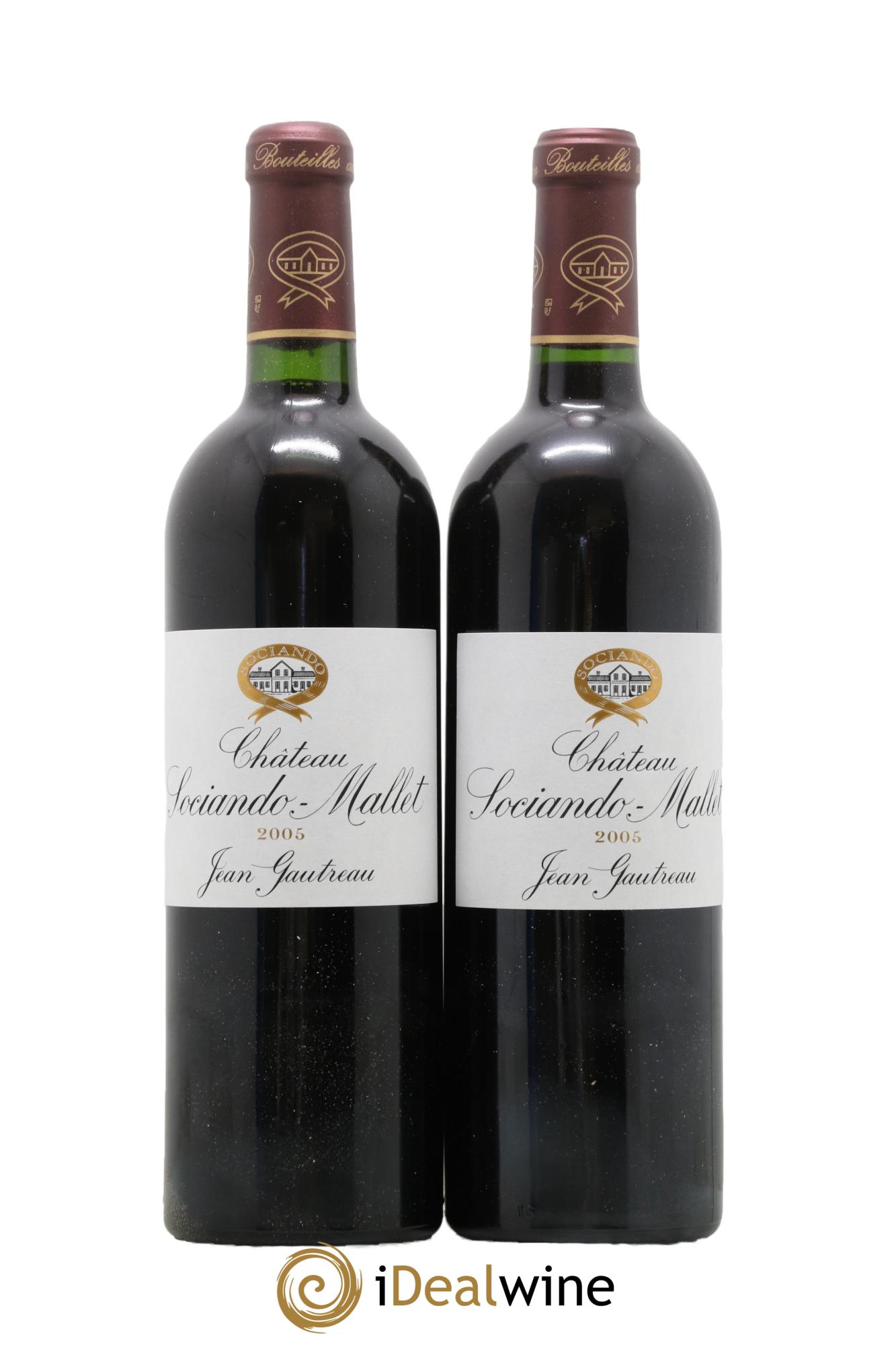 Château Sociando Mallet 2005 - Lot de 2 bouteilles - 0