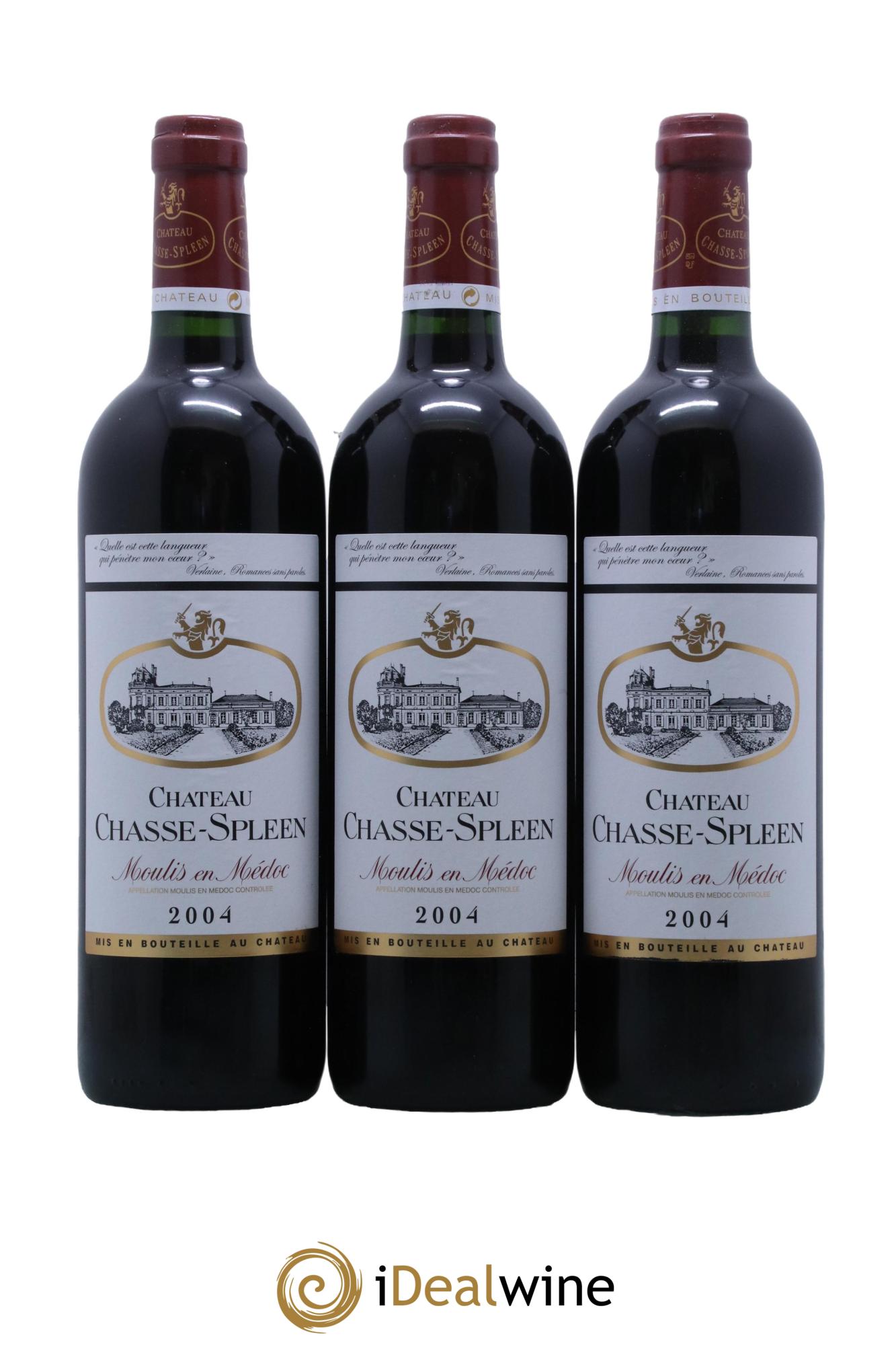 Château Chasse Spleen  2004 - Posten von 6 Flaschen - 2