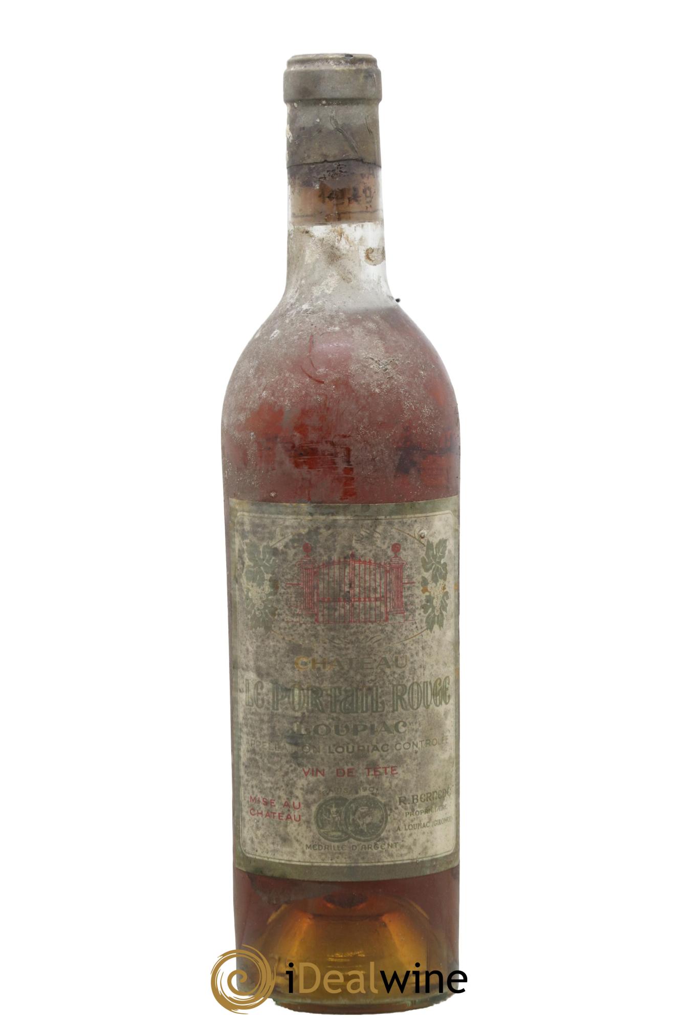 Loupiac Château Le Portail Rouge Vin de tête 1949 - Lot de 1 bouteille - 0