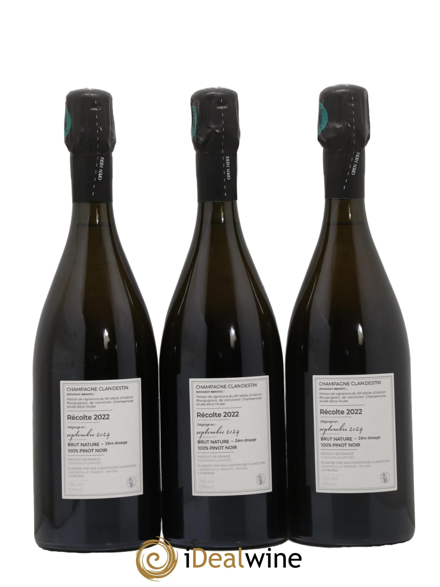 Brut Nature Boréal Clandestin 2022 - Lot de 3 bouteilles - 1