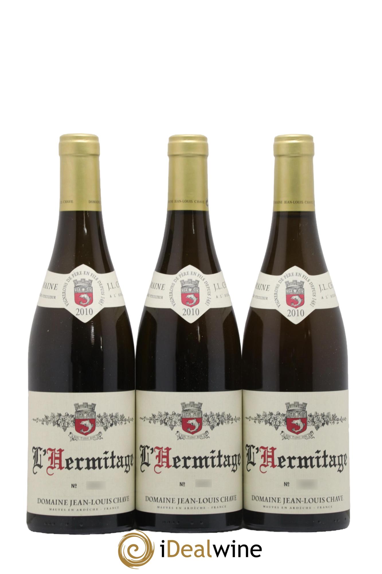 Hermitage Jean-Louis Chave 2010 - Posten von 3 Flaschen - 0