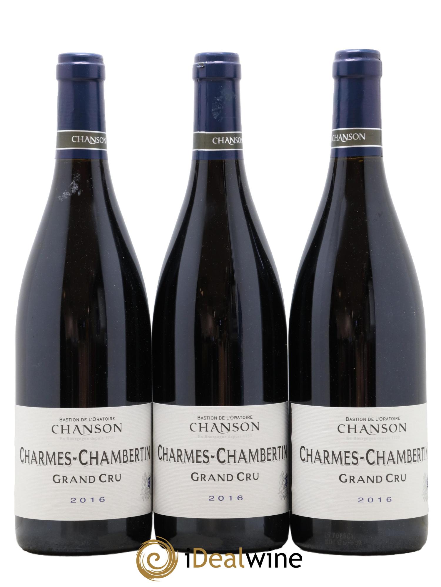 Charmes-Chambertin Grand Cru Chanson 2016 - Lot de 3 bouteilles - 0