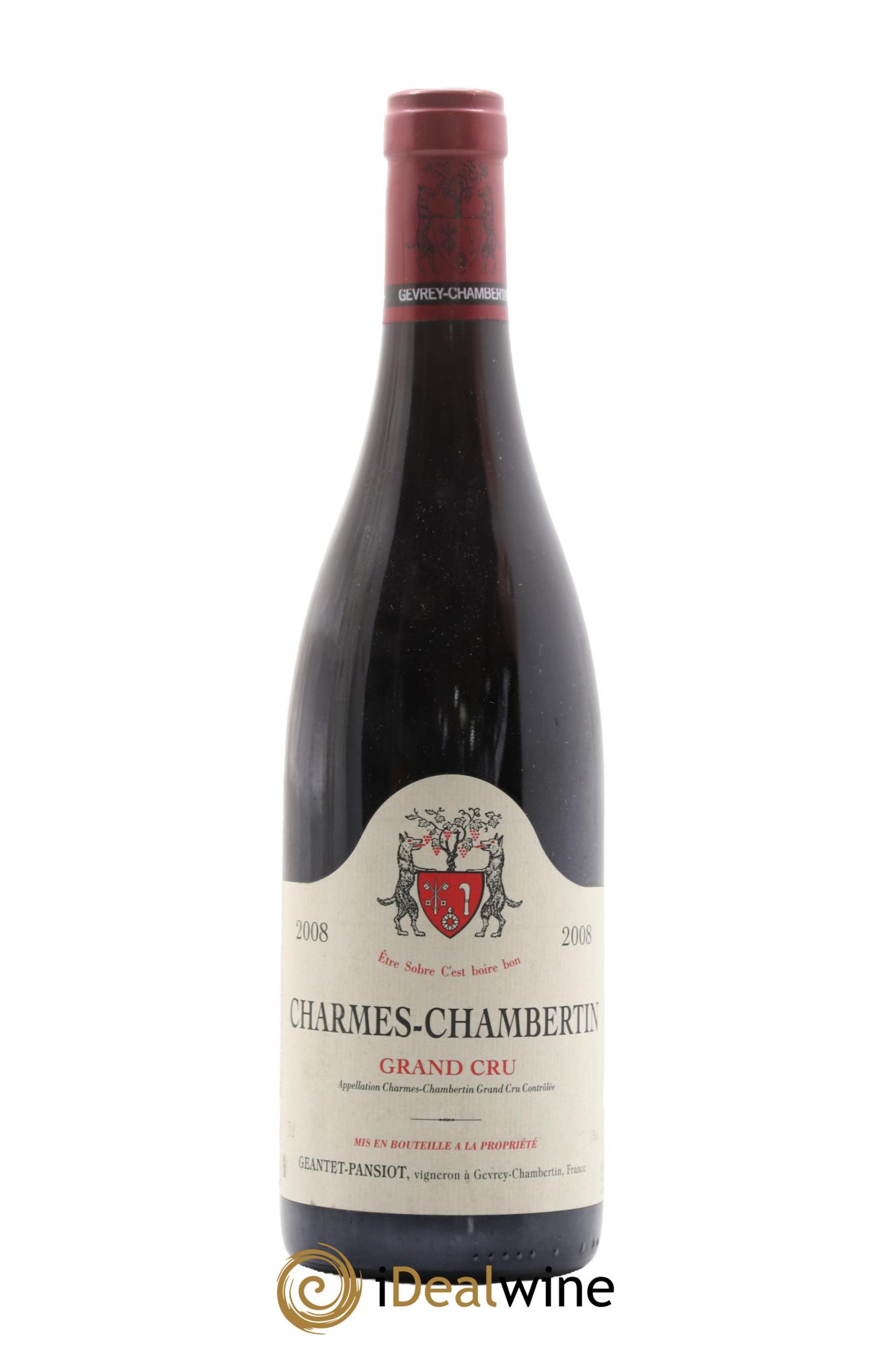 Charmes-Chambertin Grand Cru Geantet-Pansiot 2008 - Lot de 1 bouteille - 0