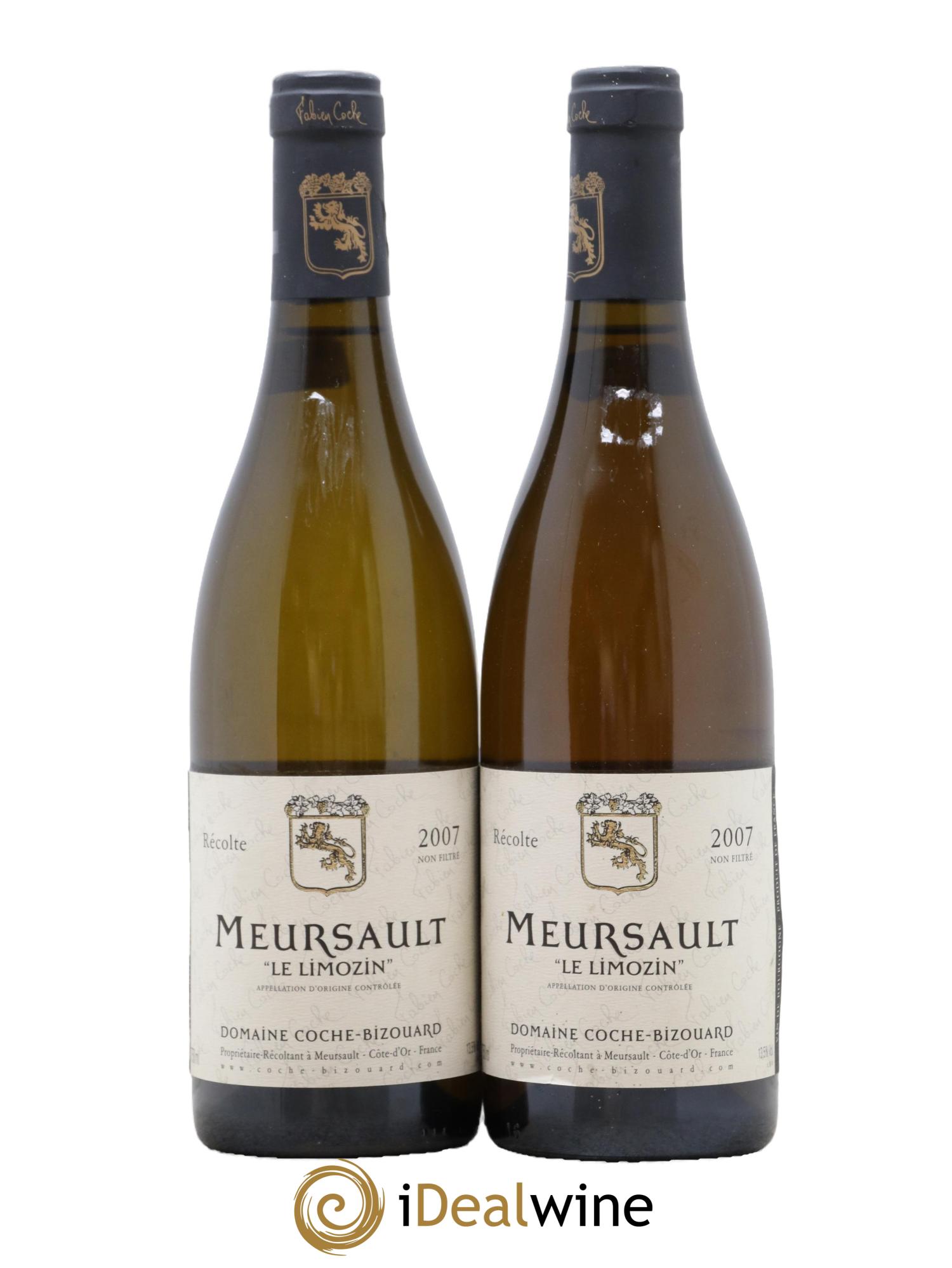 Meursault Le Limozin Domaine Coche Bizouard 2007 - Posten von 2 Flaschen - 0