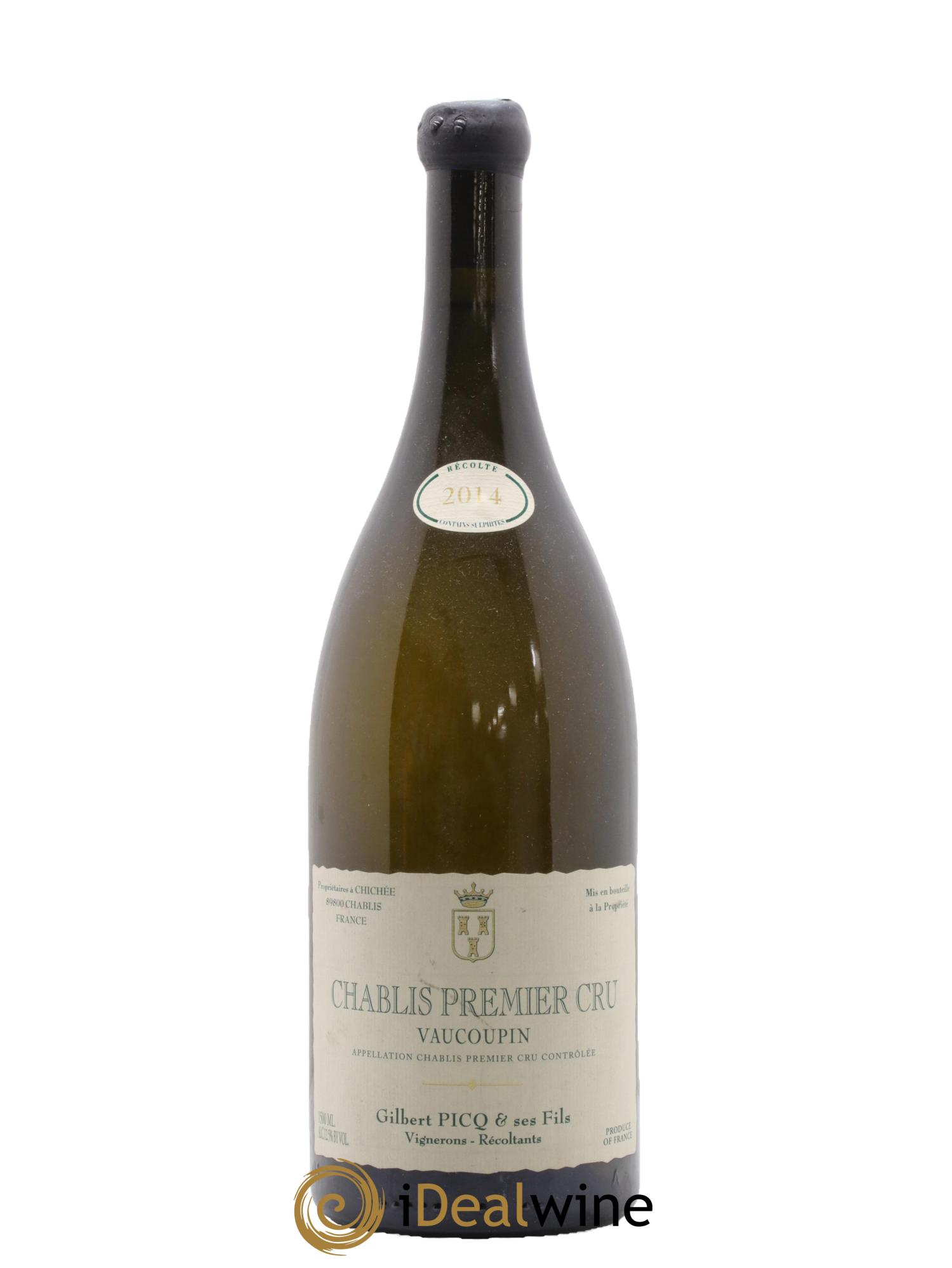 Chablis 1er Cru Vaucoupin Gilbert Picq et Fils 2014 - Lot of 1 magnum - 0