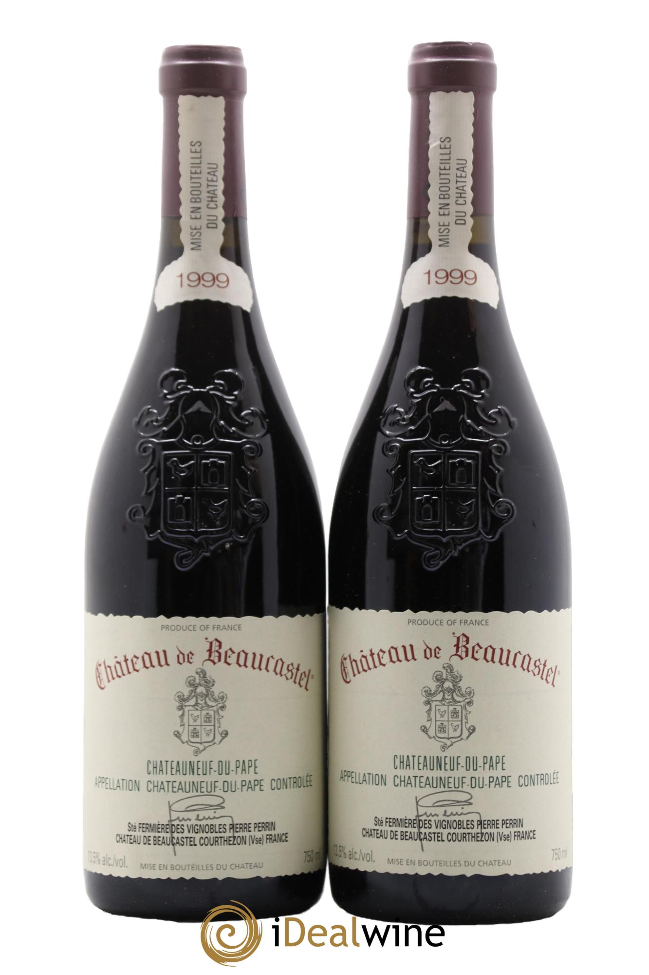 Châteauneuf-du-Pape Château de Beaucastel Famille Perrin 1999 - Lot de 2 bouteilles - 0