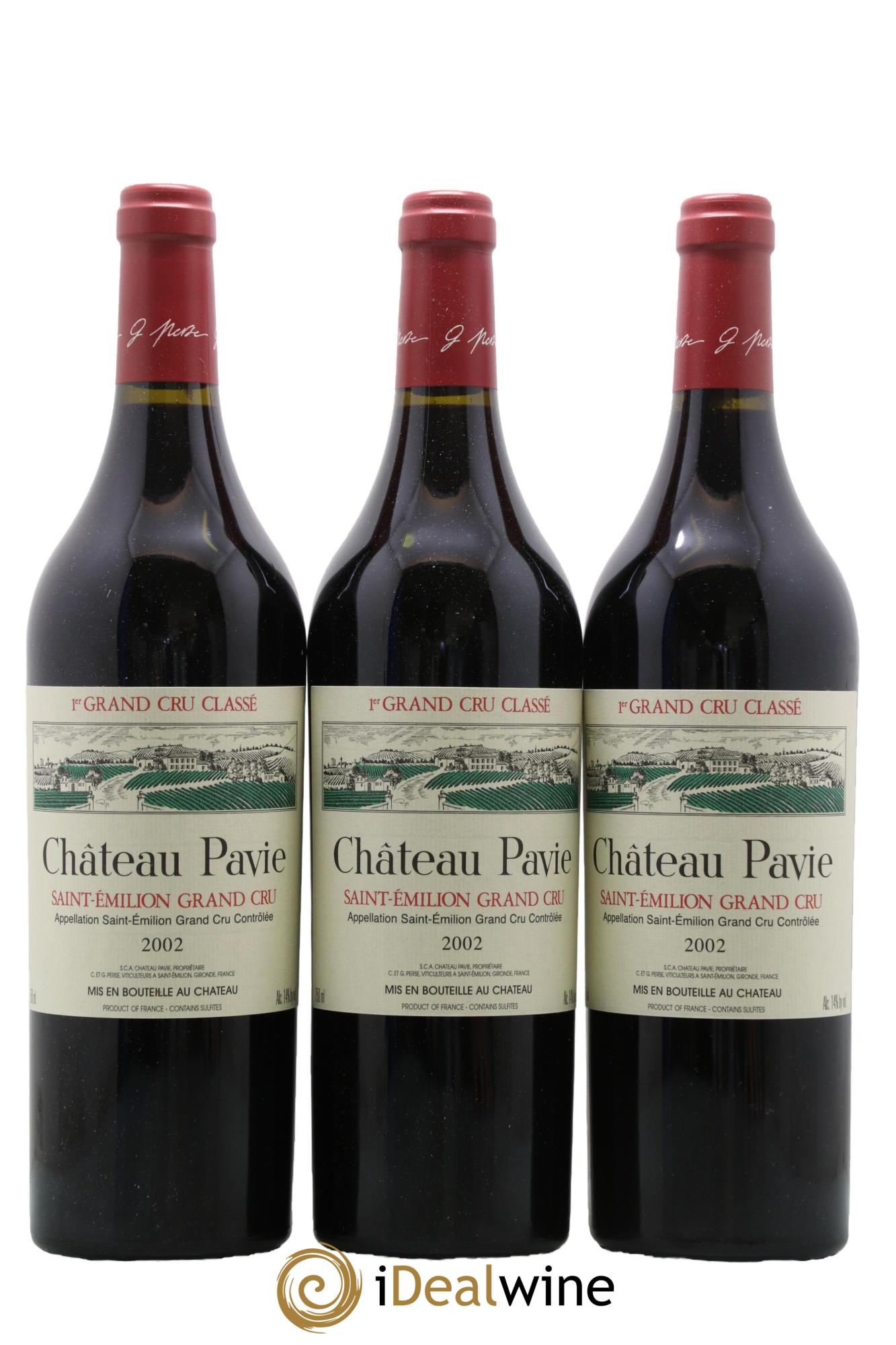 Château Pavie 1er Grand Cru Classé A 2002 - Posten von 6 Flaschen - 1