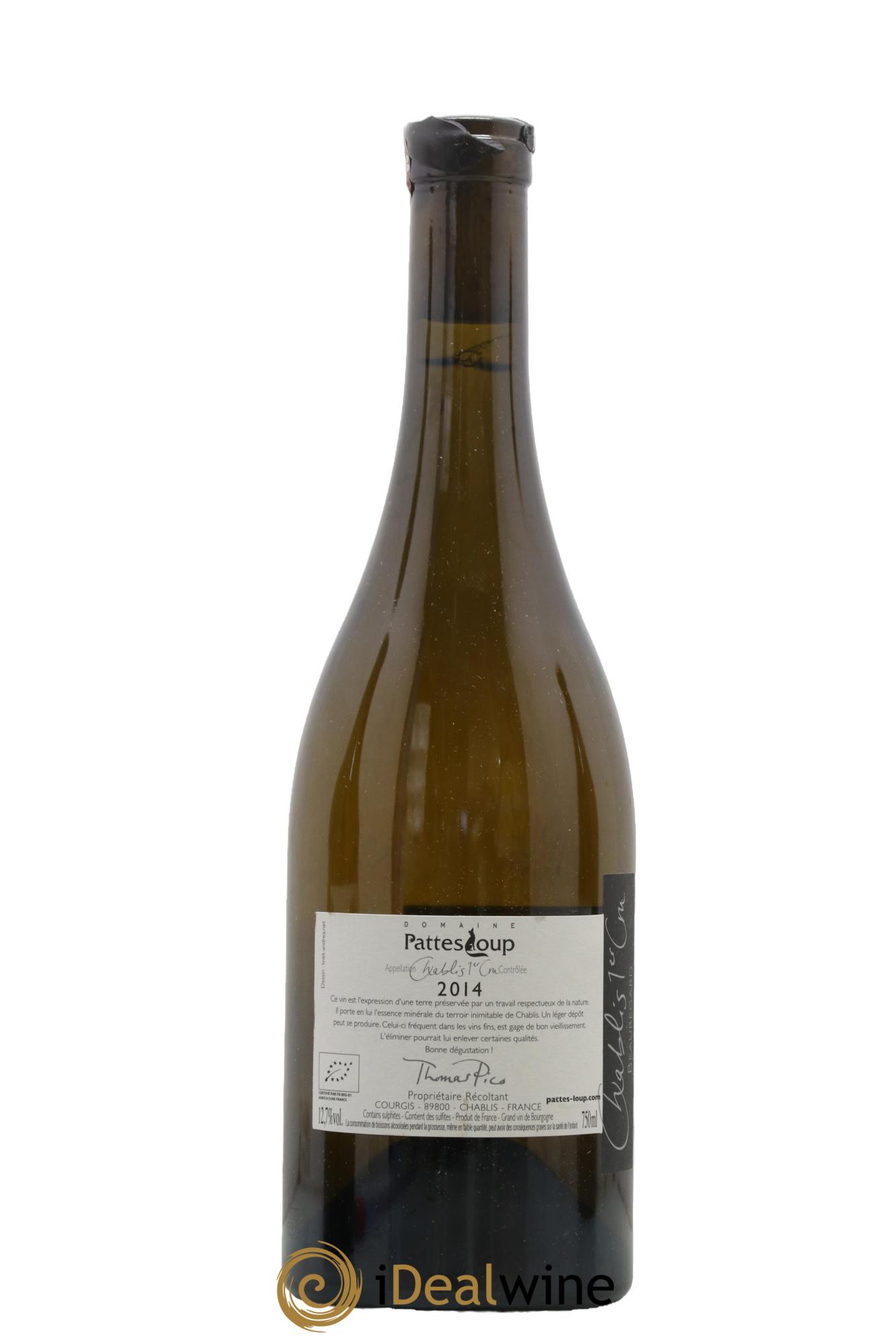 Chablis 1er Cru Beauregard Pattes Loup (Domaine) 2014 - Lot of 1 bottle - 1