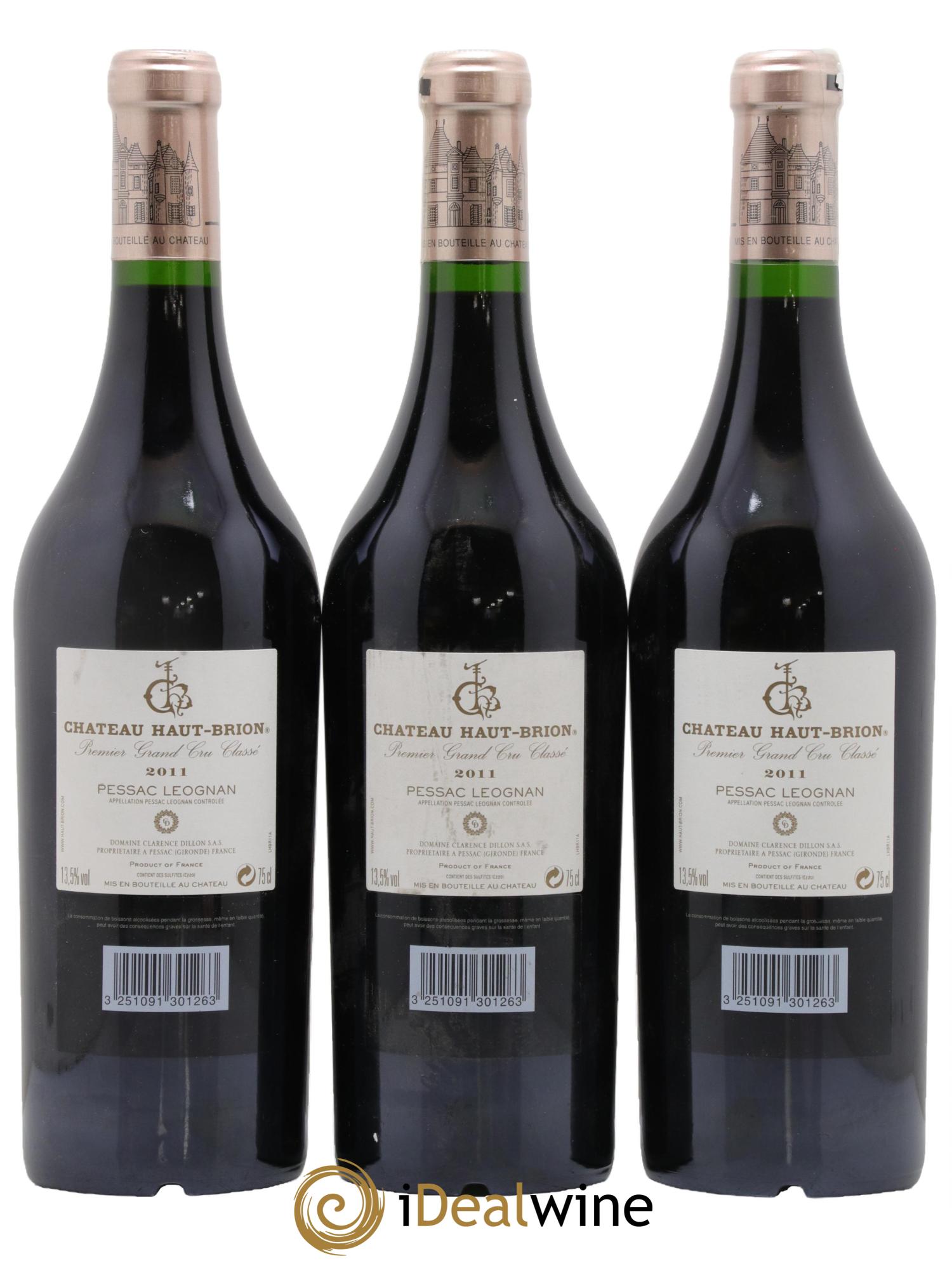 Château Haut Brion 1er Grand Cru Classé 2011 - Lotto di 3 bottiglie - 1