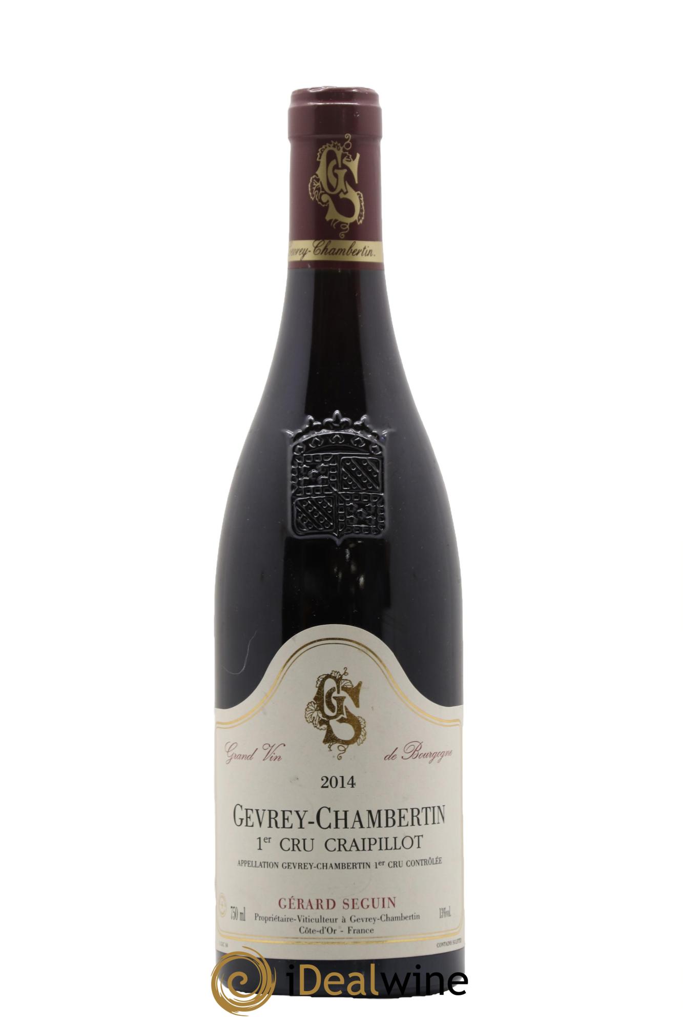 Gevrey-Chambertin 1er Cru Craipillot Gérard Seguin 2014 - Lot of 1 bottle - 0