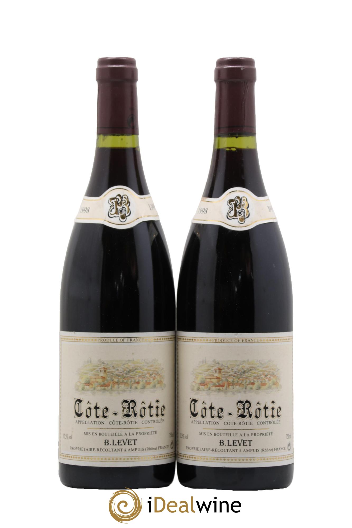 Côte-Rôtie Vignobles Levet 1998 - Posten von 2 Flaschen - 0