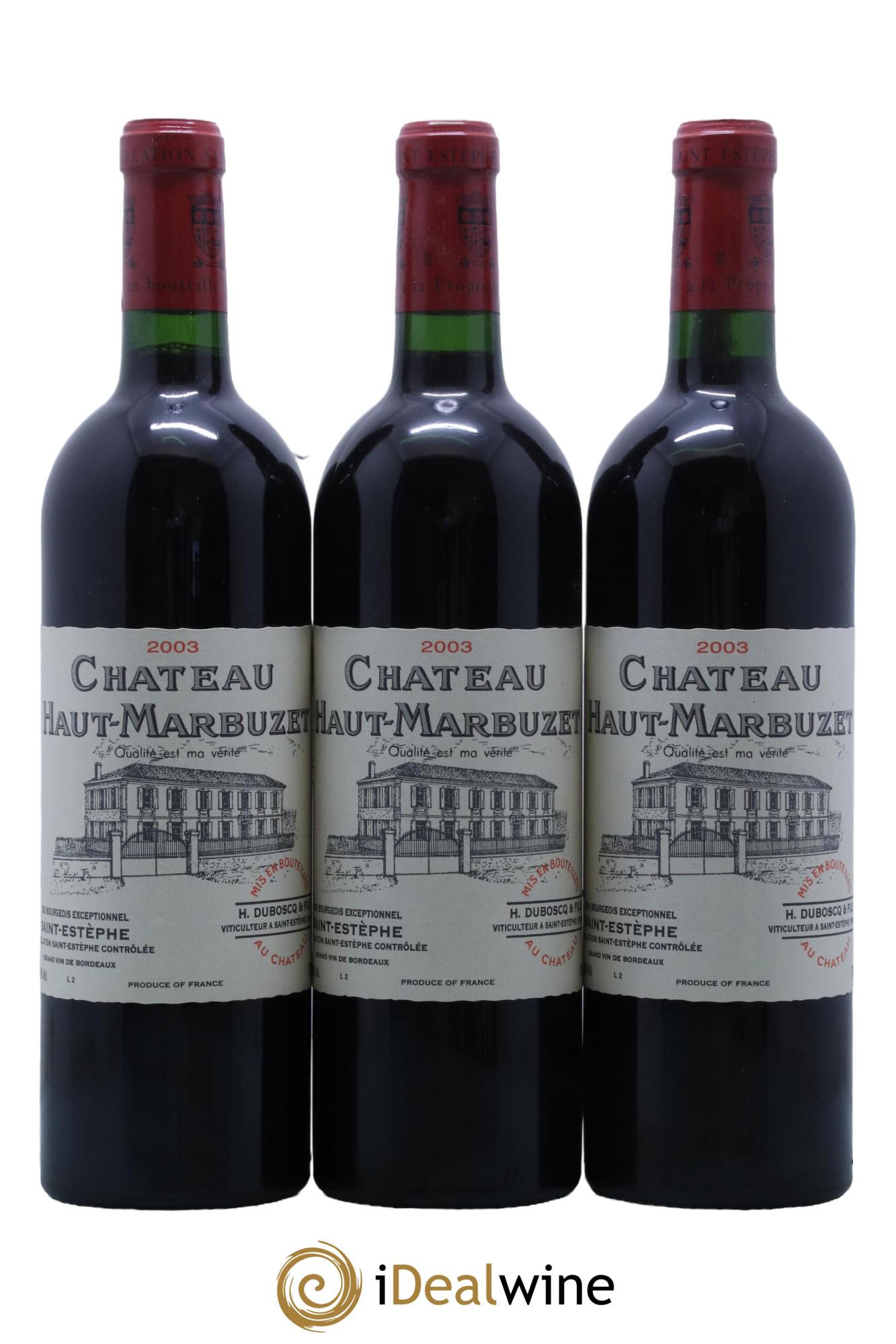 Château Haut Marbuzet  2003 - Lot of 12 bottles - 2