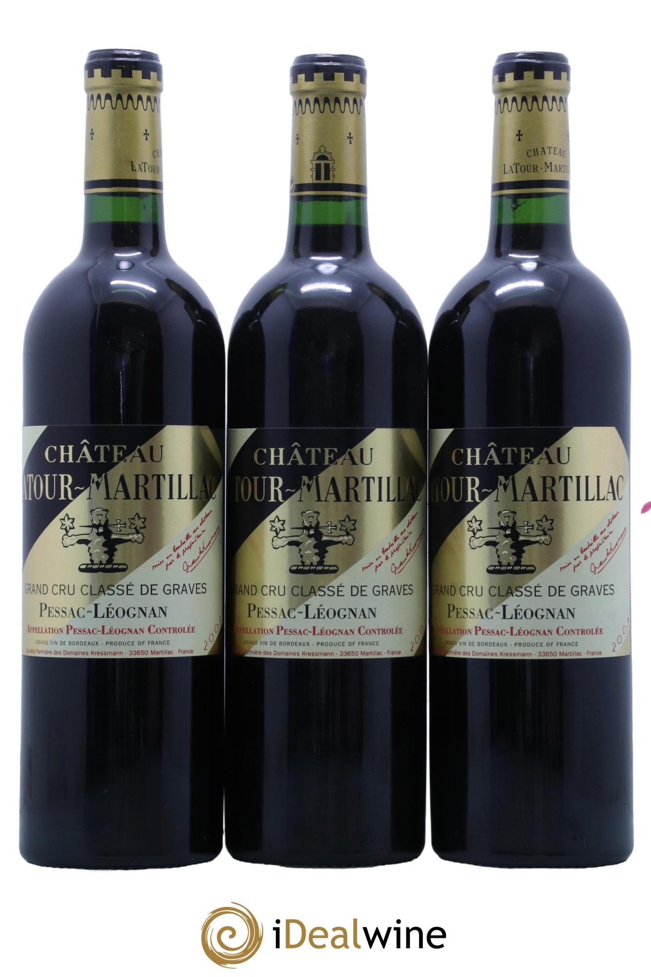 Château Latour-Martillac Cru Classé de Graves  2003 - Lot de 12 bouteilles - 2