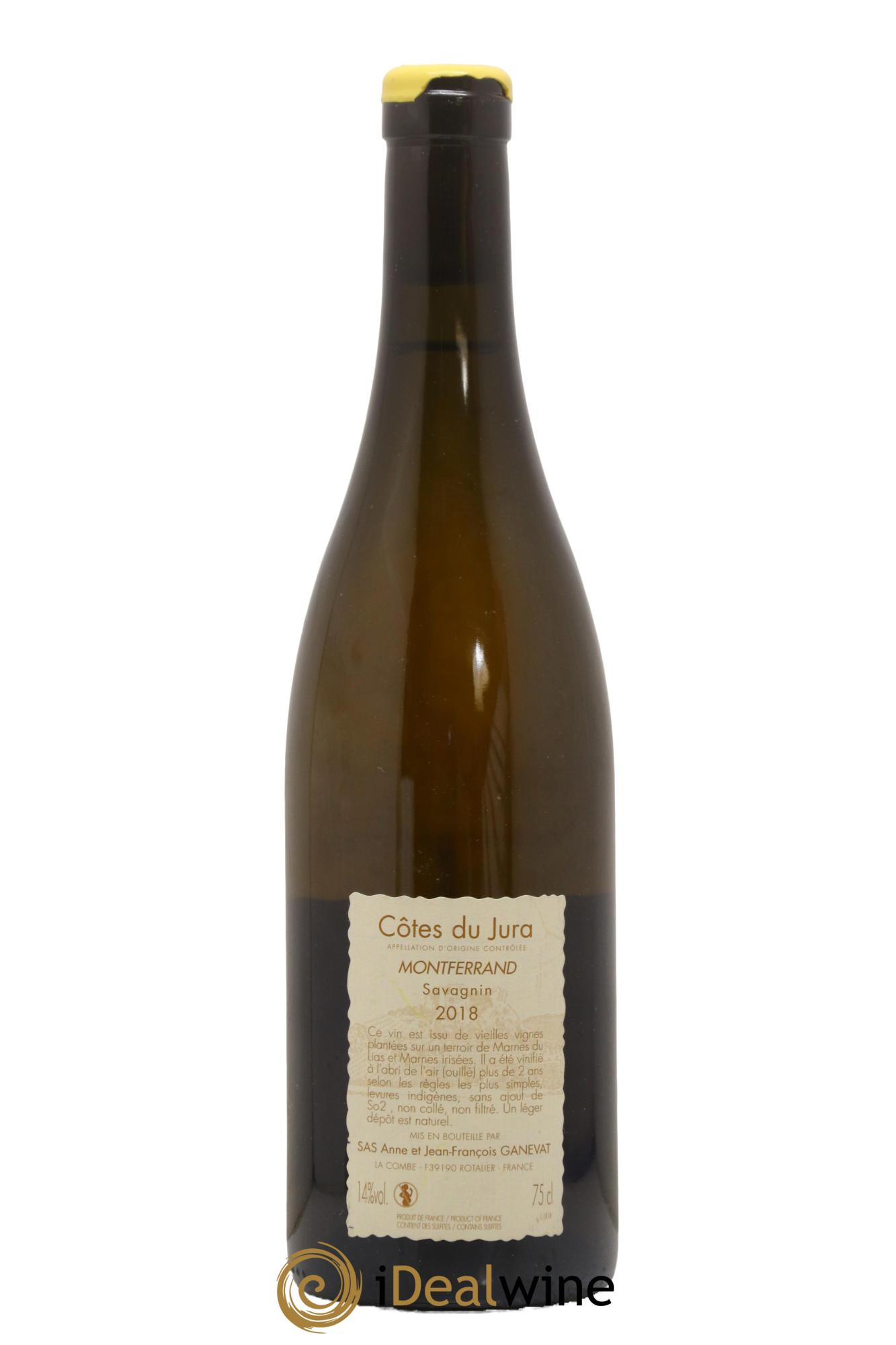 Côtes du Jura Montferrand savagnin Ganevat (Domaine)  2018 - Lotto di 1 bottiglia - 1