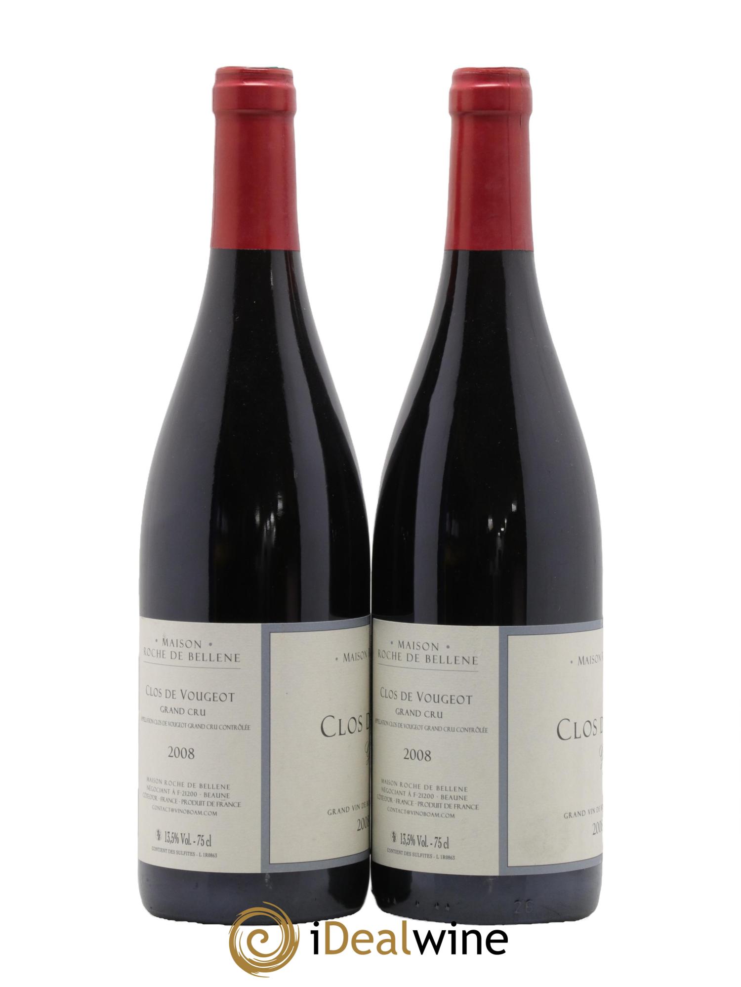 Clos de Vougeot Grand Cru Maison Roche de Bellene 2008 - Lot of 2 bottles - 1