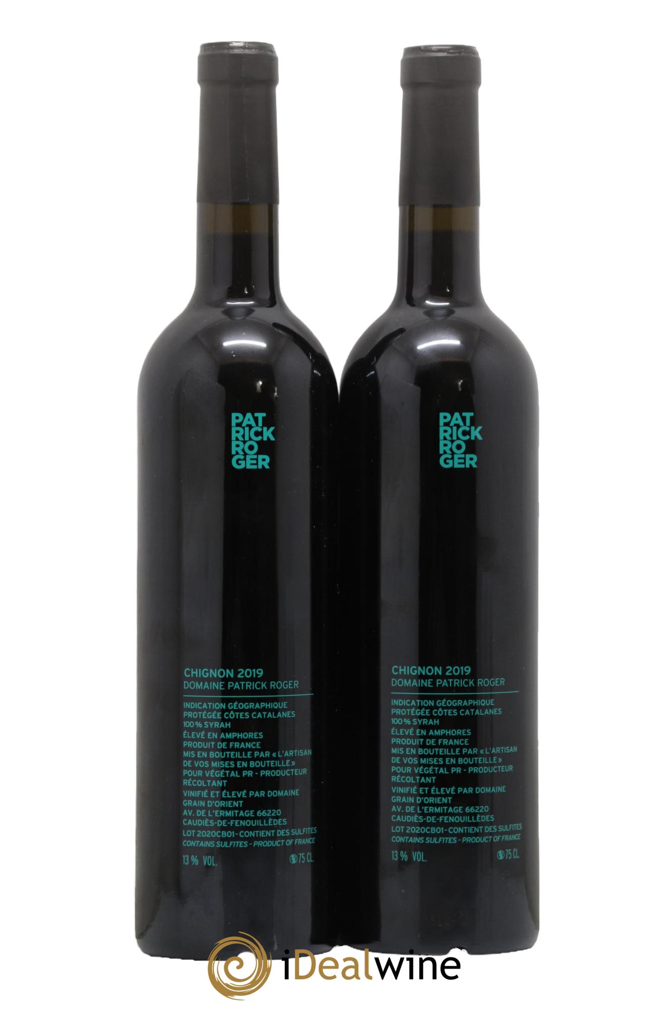 IGP Côtes Catalanes (VDP des Côtes Catalanes) Chignon Patrick Roger 2019 - Lot de 2 bouteilles - 1