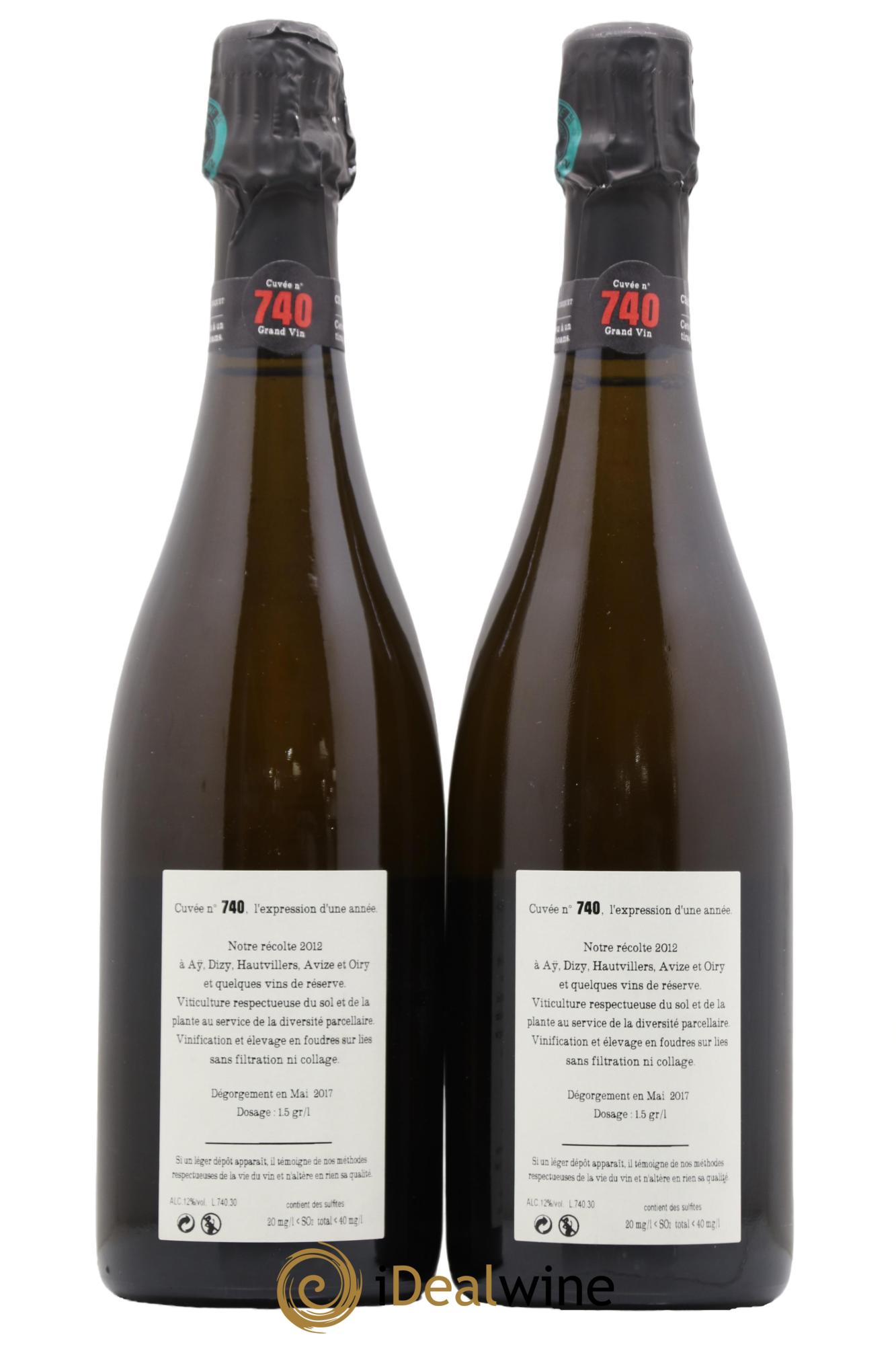 Cuvée 740 Extra Brut Jacquesson - Posten von 2 Flaschen - 1