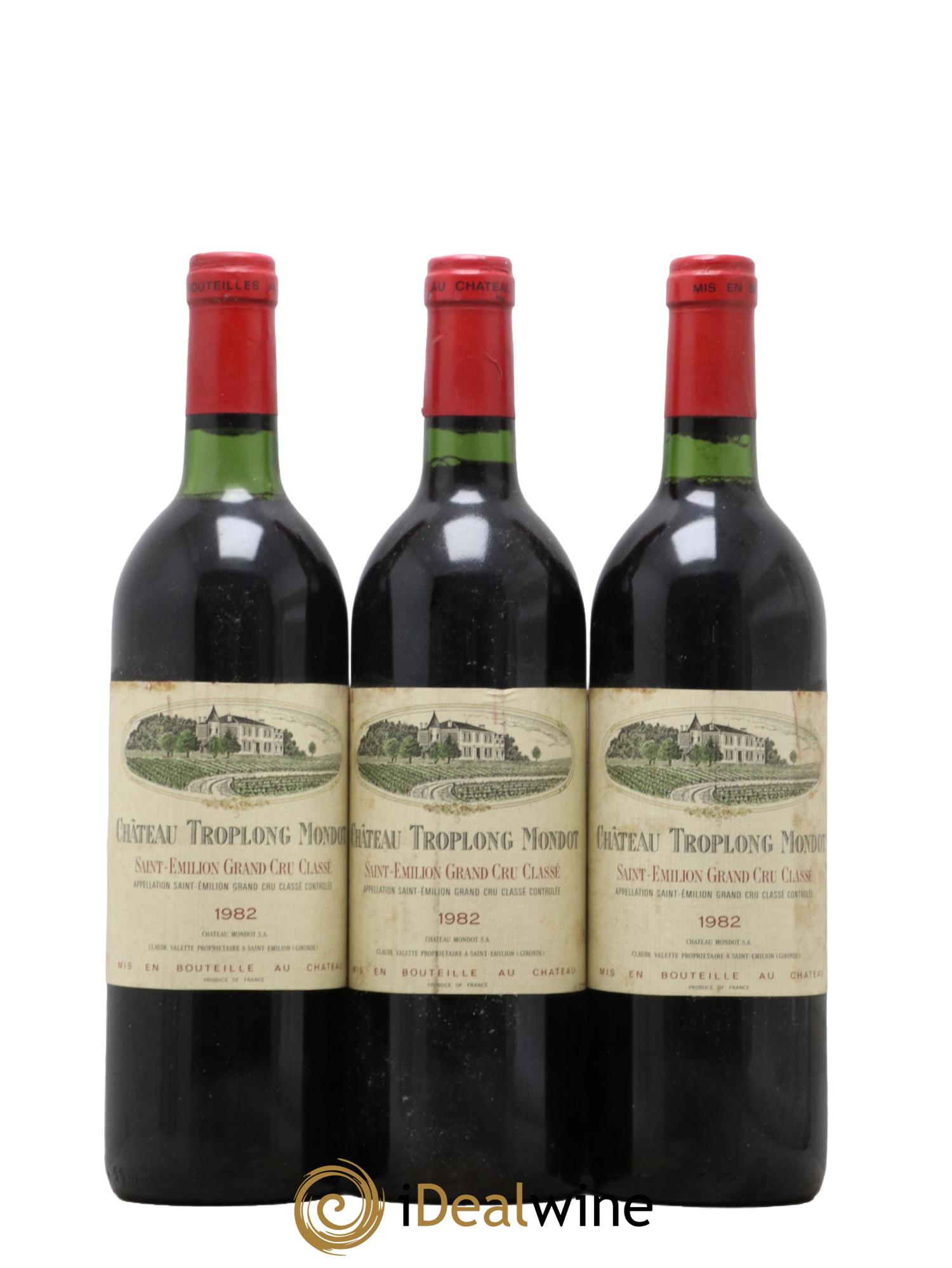 Château Troplong Mondot 1er Grand Cru Classé B 1982 - Lot of 3 bottles - 0