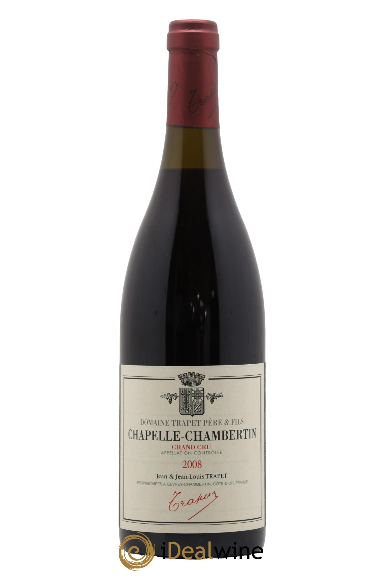 Chapelle-Chambertin Grand Cru Domaine Trapet  2008 - Lot de 1 bouteille - 0