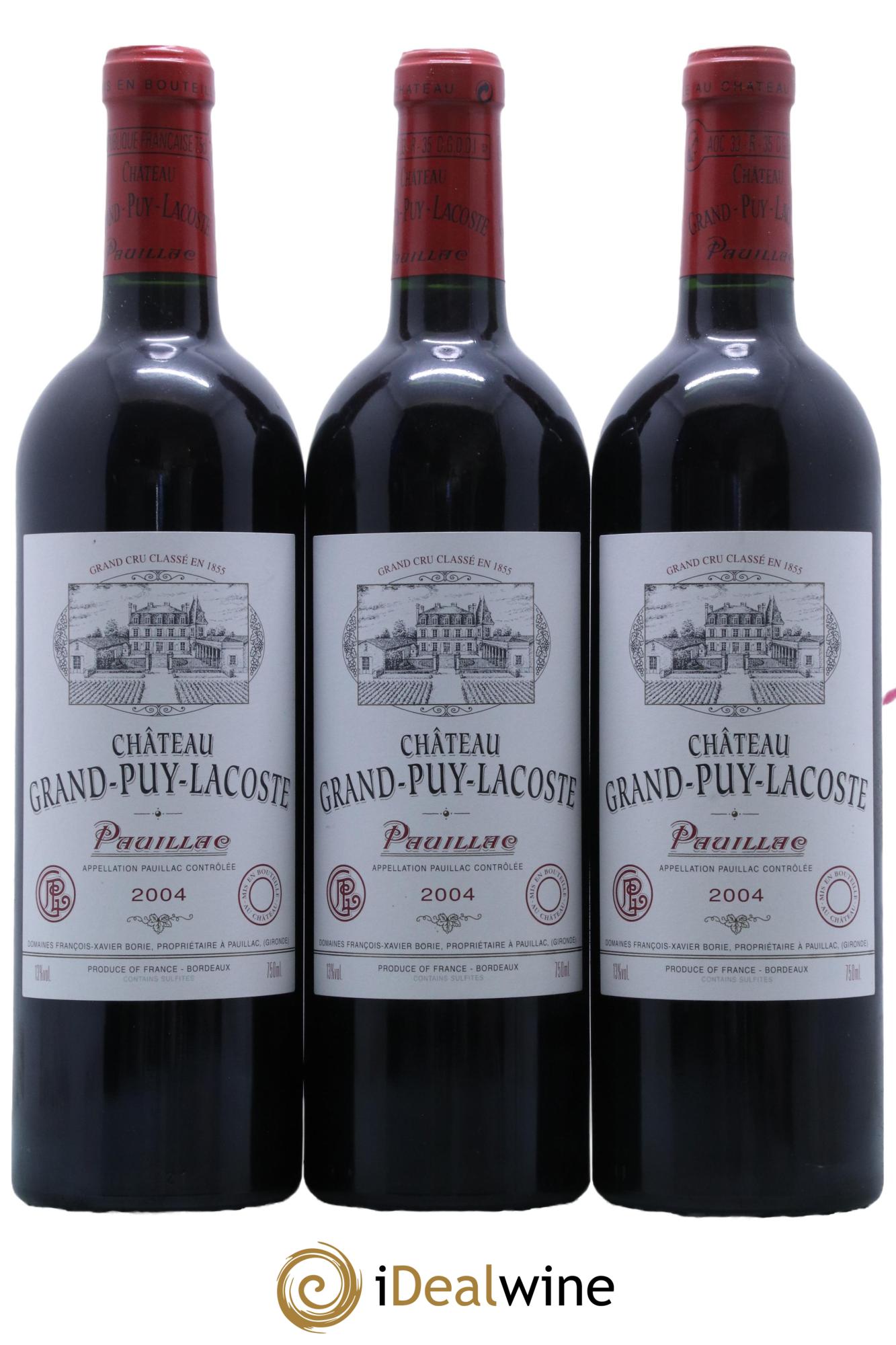 Château Grand Puy Lacoste 5ème Grand Cru Classé  2004 - Posten von 12 Flaschen - 2