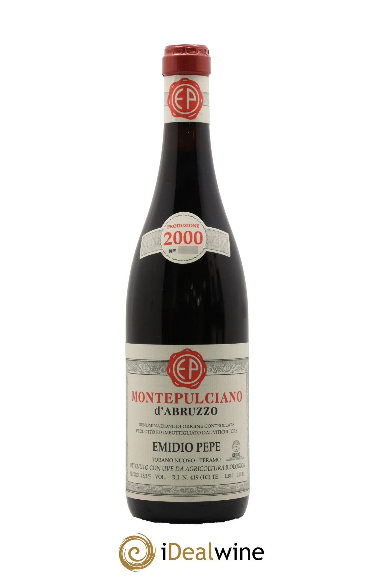 Montepulciano d'Abruzzo DOC Emidio Pepe  2000 - Lot de 1 bouteille - 0