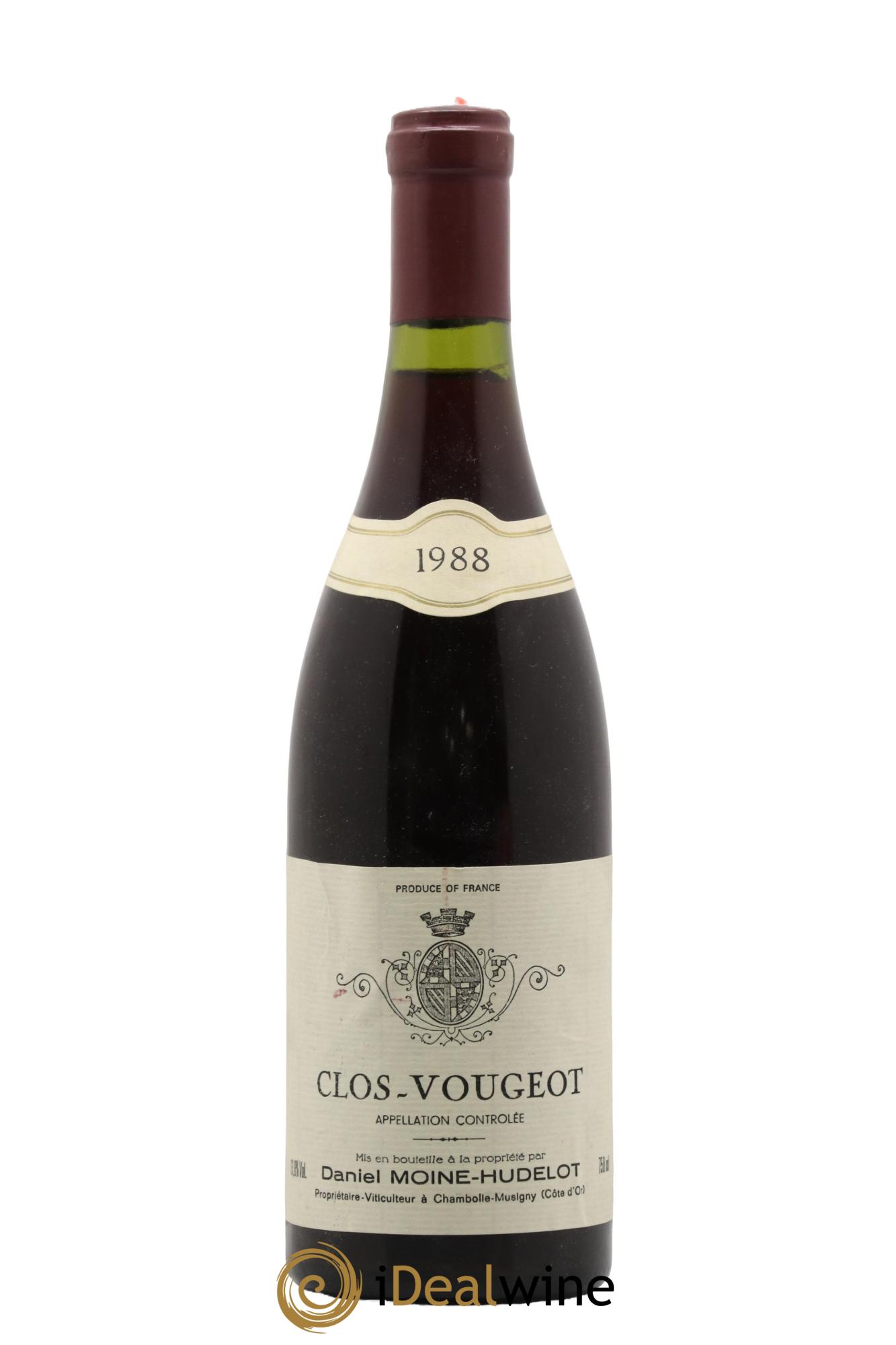 Clos de Vougeot Grand Cru Moine-Hudelot (Domaine) 1988 - Lot of 1 bottle - 0