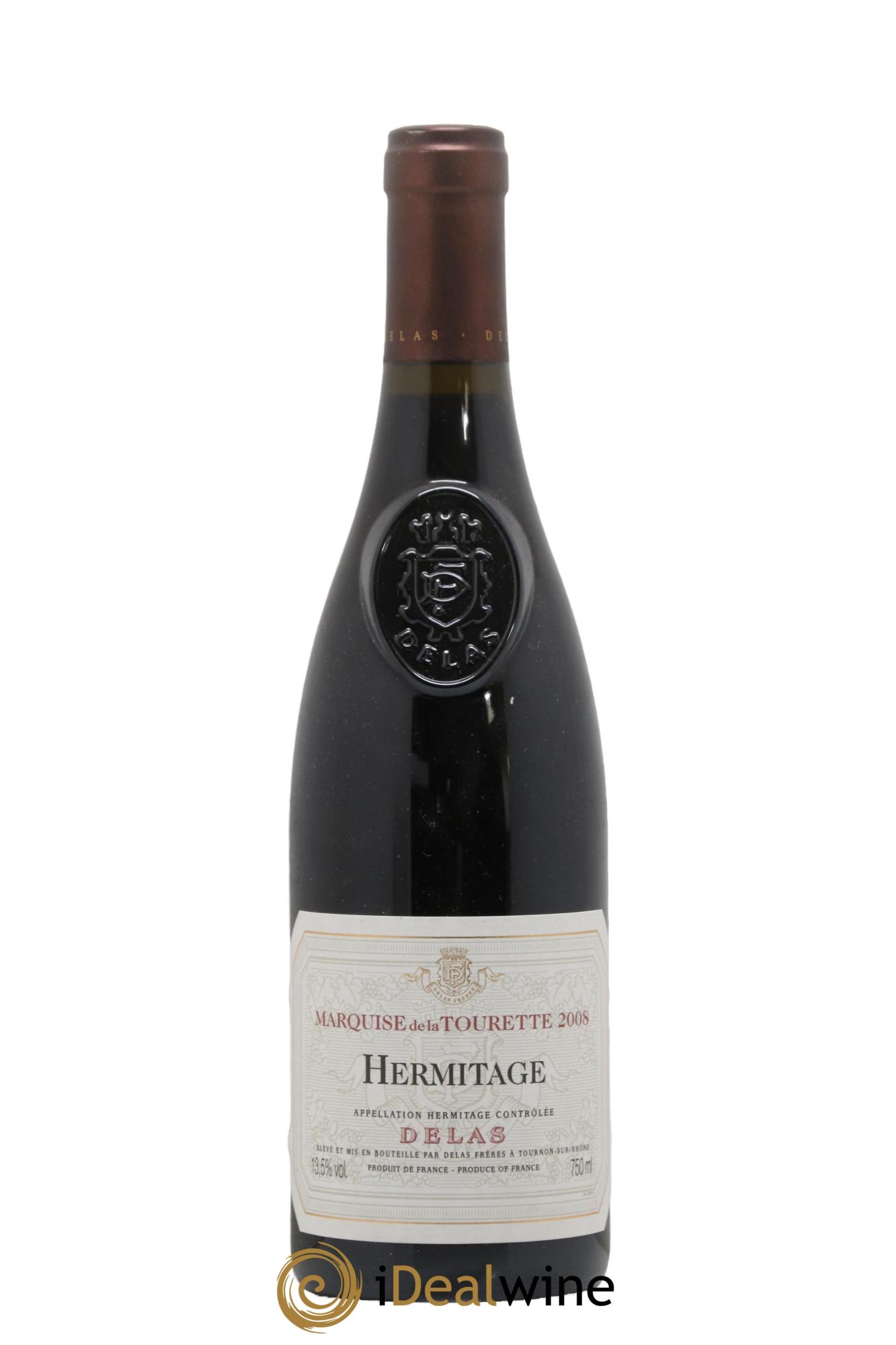 Hermitage Marquise de la Tourette Delas Frères 2008 - Lot de 1 bouteille - 0