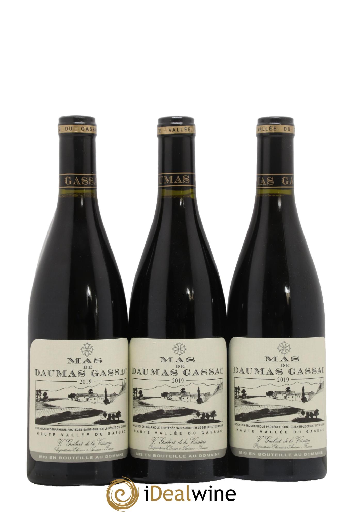 IGP St Guilhem-le-Désert - Cité d'Aniane Mas Daumas Gassac Famille Guibert de La Vaissière 2019 - Lot of 6 bottles - 2