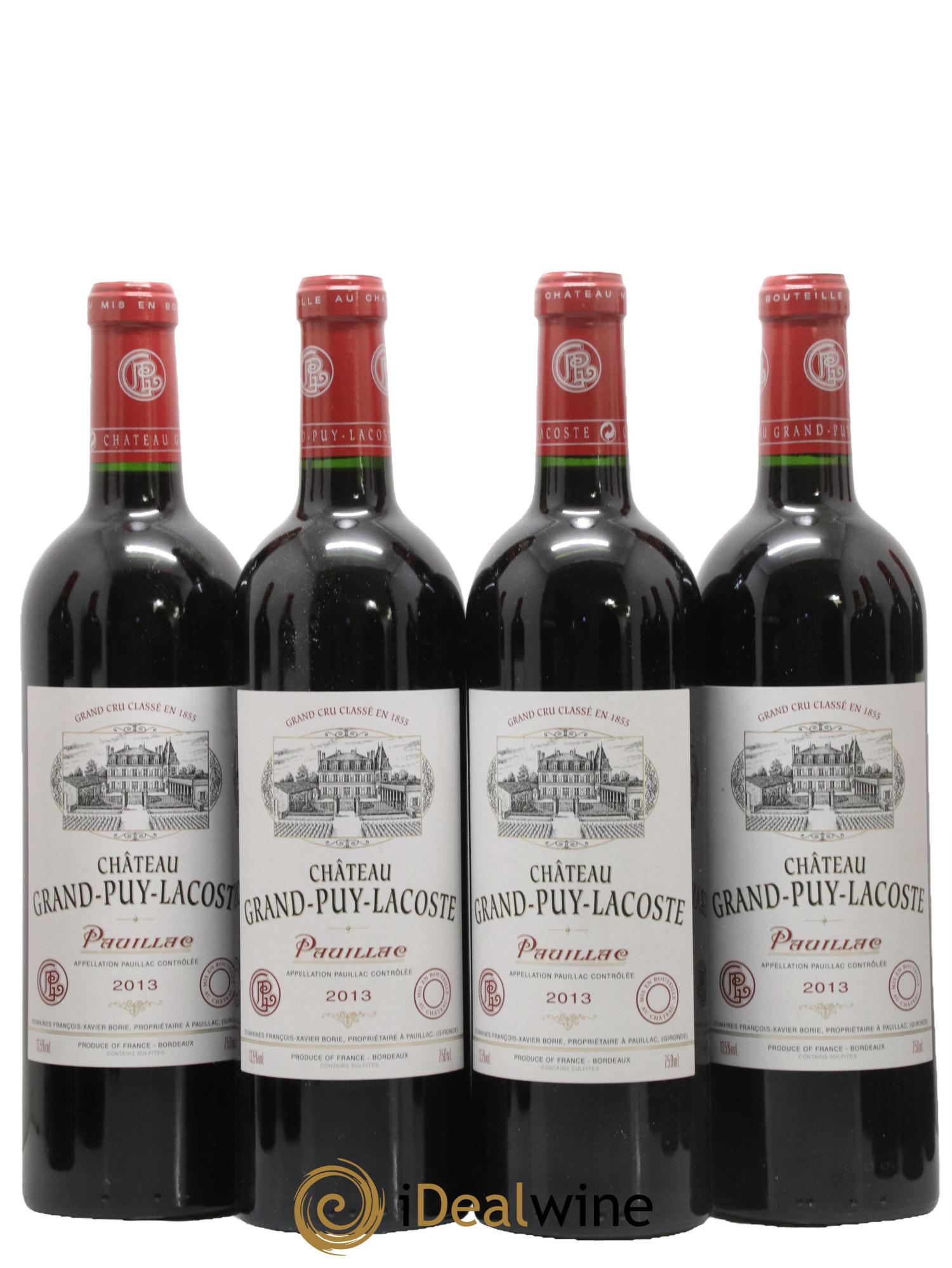 Château Grand Puy Lacoste 5ème Grand Cru Classé 2013 - Lot of 4 bottles - 0