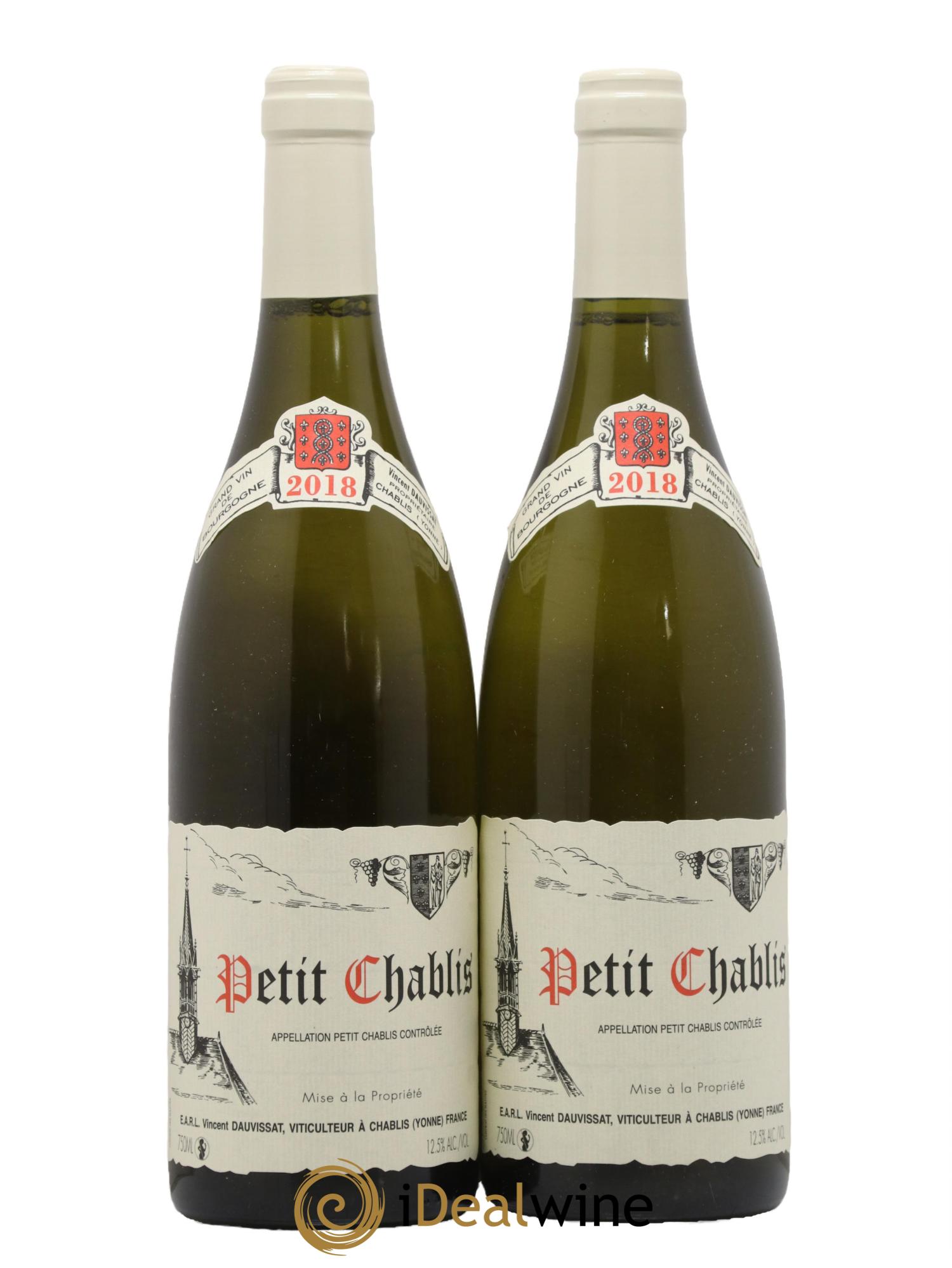 Petit Chablis Vincent Dauvissat (Domaine) 2018 - Lotto di 2 bottiglie - 0