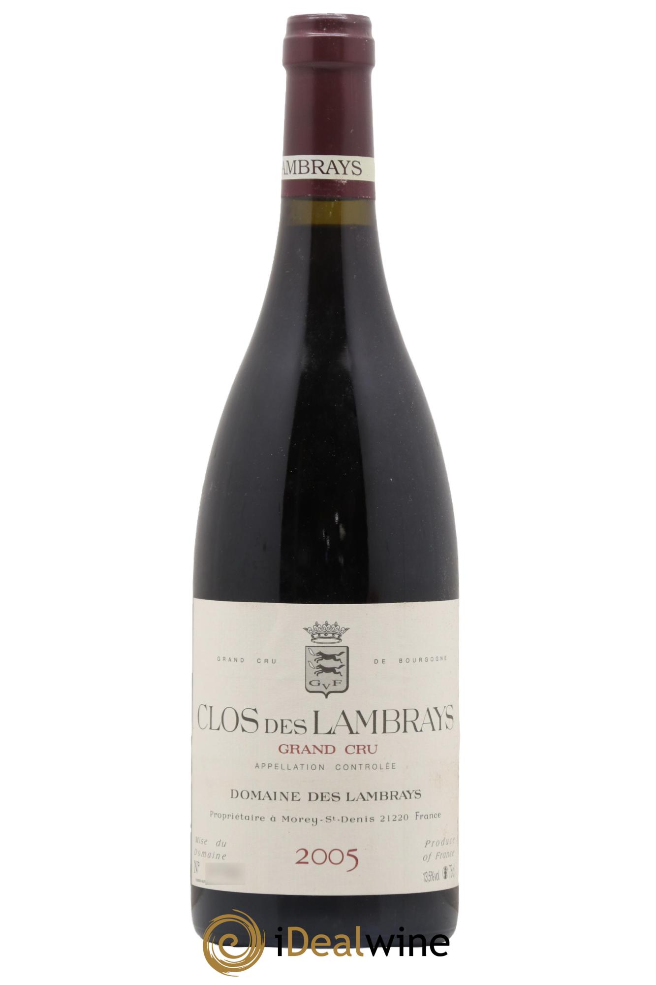 Clos des Lambrays Grand Cru Domaine des Lambrays 2005 - Posten von 1 Flasche - 0