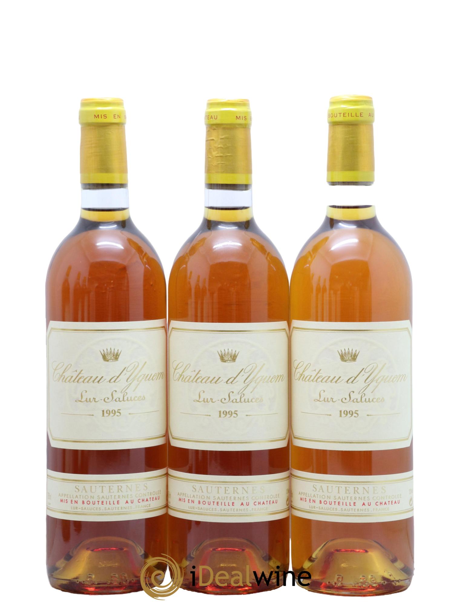 Château d' Yquem 1er Cru Classé Supérieur  1995 - Posten von 6 Flaschen - 1