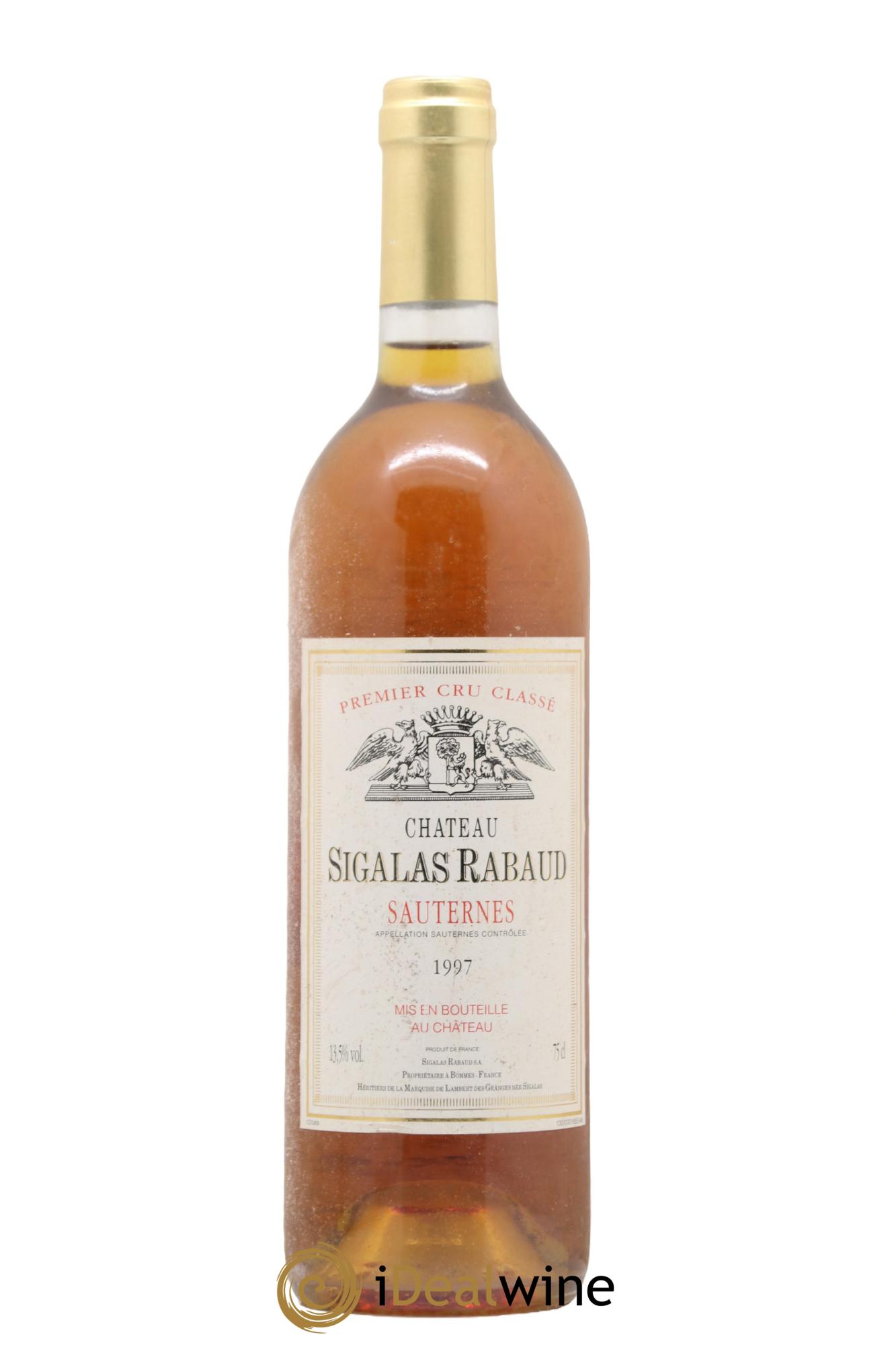 Château Sigalas Rabaud 1er Grand Cru Classé 1997 - Lot de 1 bouteille - 0