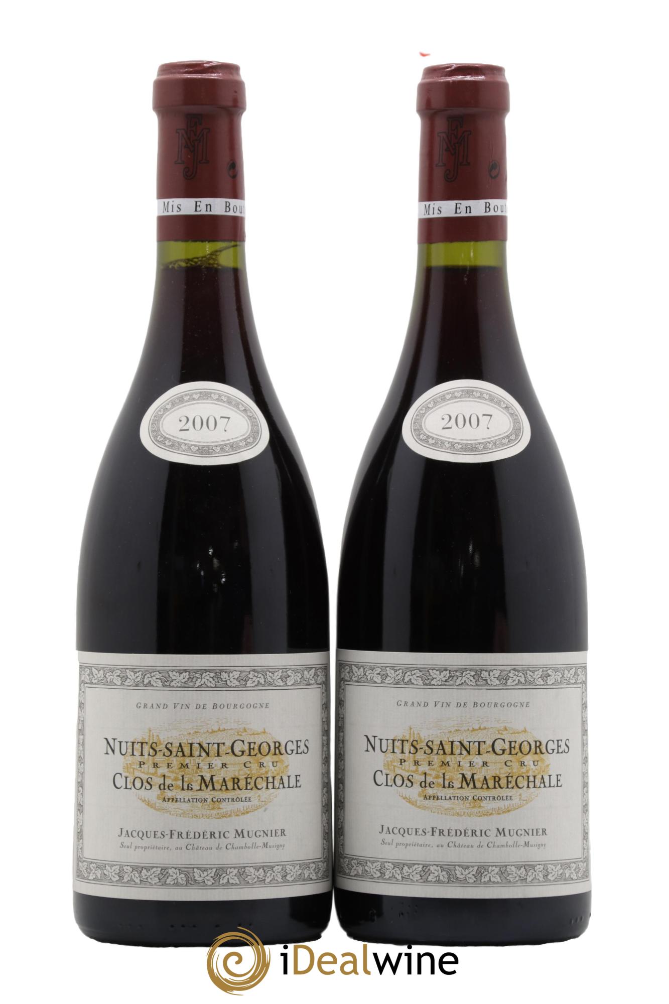 Nuits Saint-Georges 1er Cru Clos de La Maréchale Jacques-Frédéric Mugnier  2007 - Lot de 2 bouteilles - 0