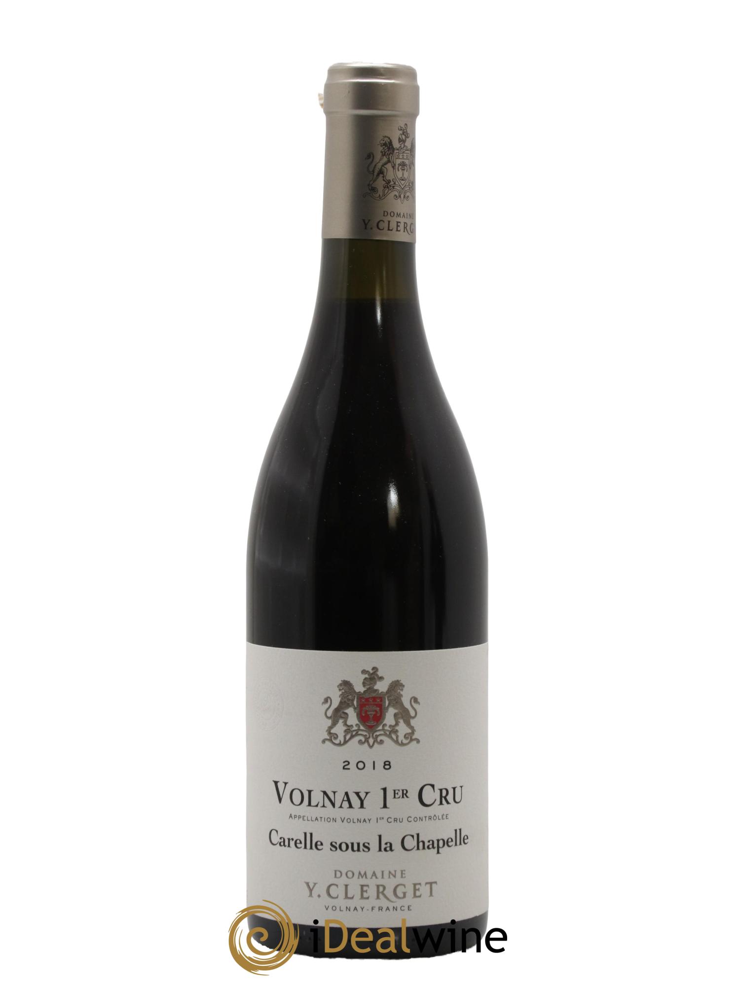 Volnay 1er Cru Carelle Sous la Chapelle Domaine Yvon Clerget 2018 - Lot de 1 bouteille - 0