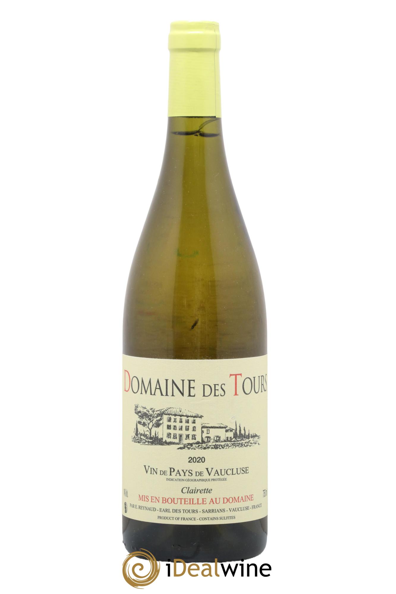 IGP Vaucluse (Vin de Pays de Vaucluse) Domaine des Tours Clairette Emmanuel Reynaud 2020 - Lot of 1 bottle - 0