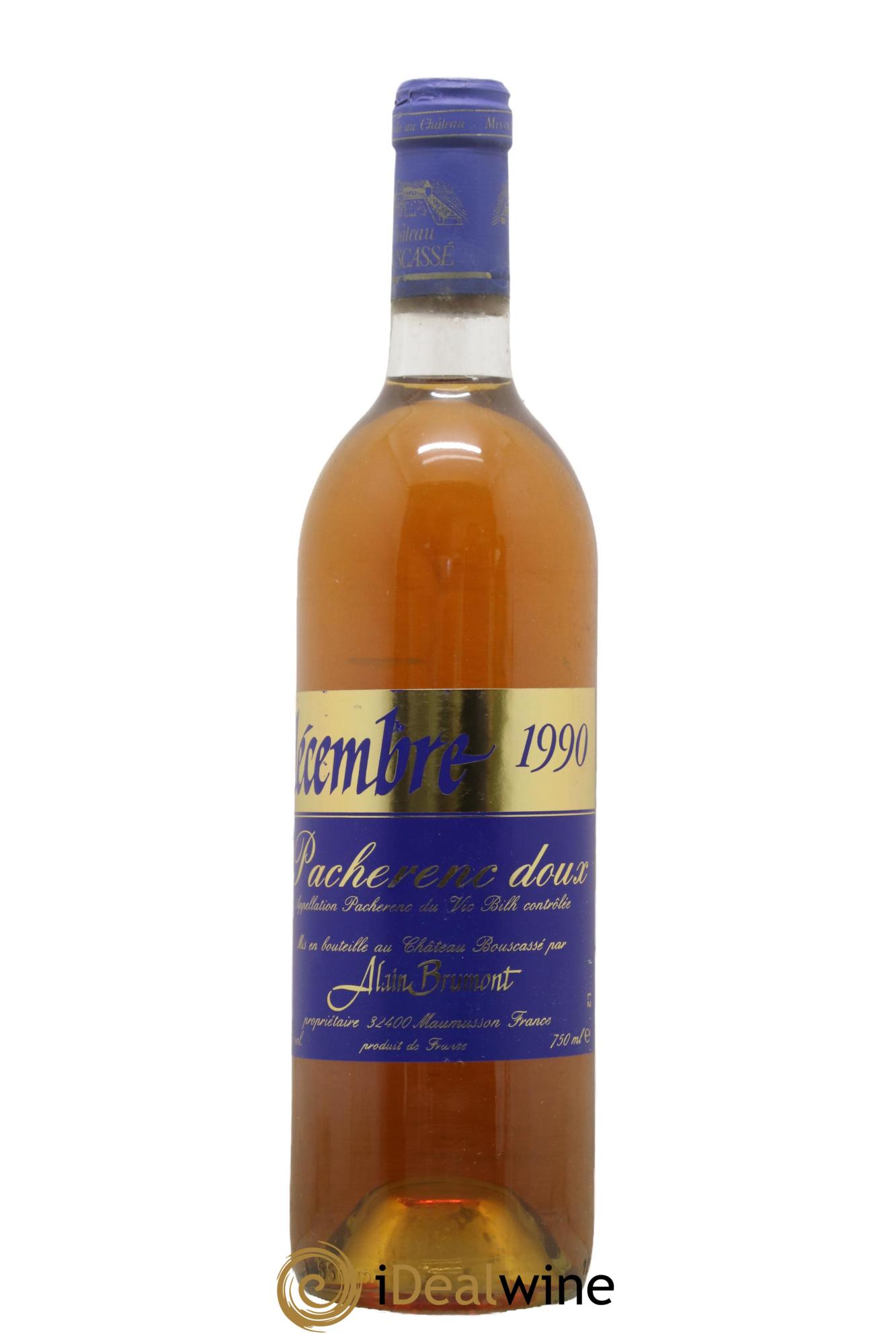 Pacherenc du Vic-Bilh Décembre Château Bouscassé Alain Brumont 1990 - Lot de 1 bouteille - 0