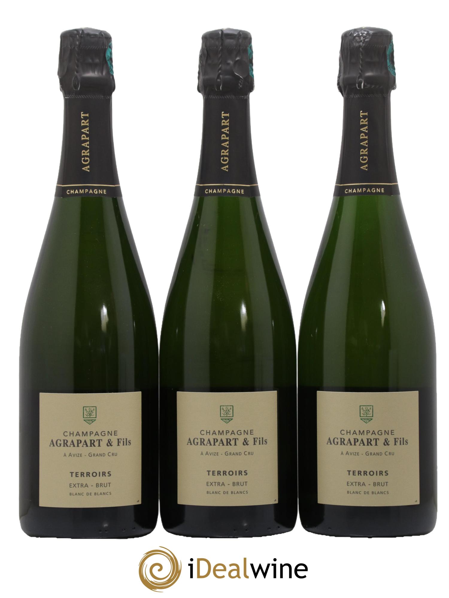 Terroirs Extra-Brut Blanc de blancs Agrapart & Fils - Lotto di 3 bottiglie - 0