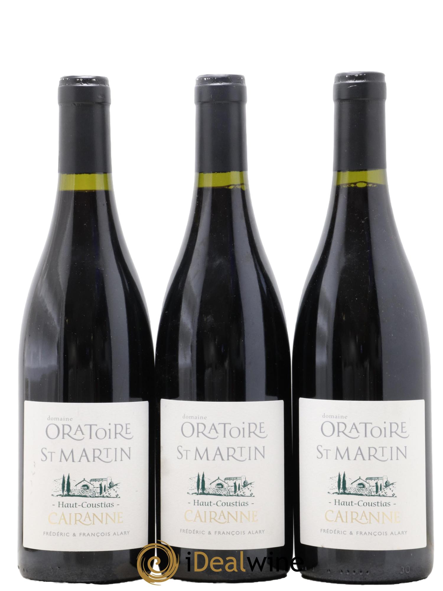 Cairanne Haut-Coustias Oratoire Saint-Martin - Frédéric et François Alary 2013 - Lot de 3 bouteilles - 0