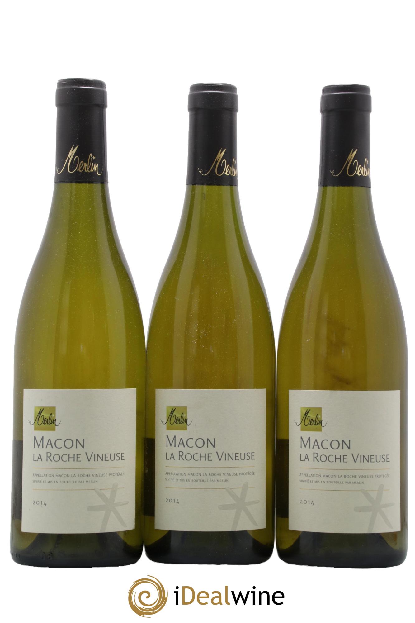 Mâcon La Roche Vineuse Olivier Merlin 2014 - Lot of 3 bottles - 0