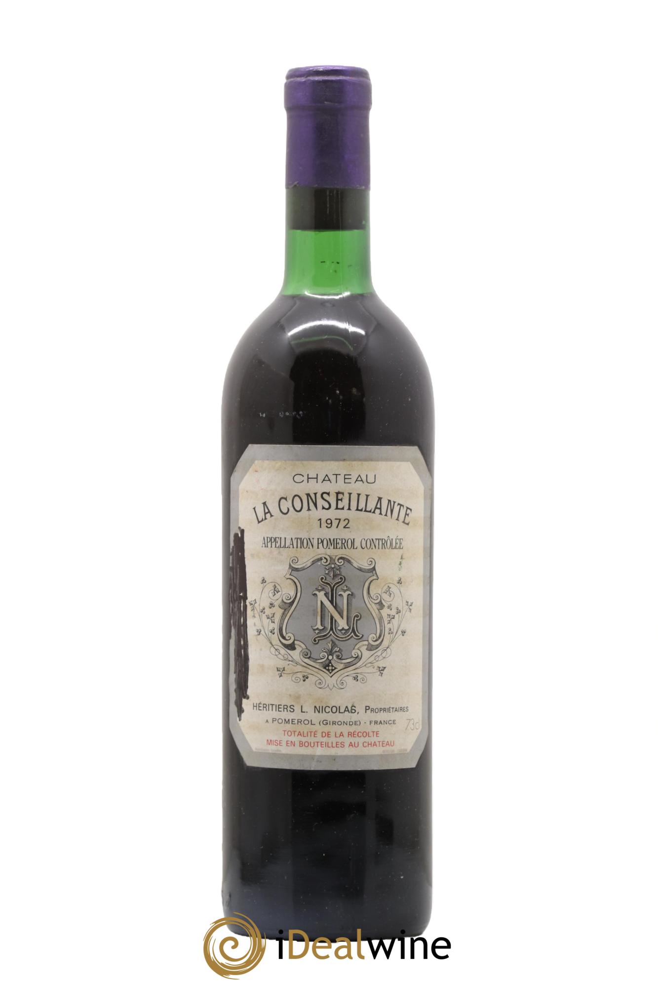 Château la Conseillante 1972 - Lot de 1 bouteille - 0