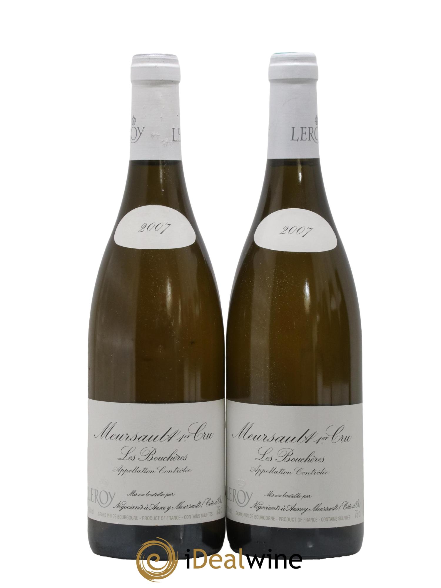 Meursault 1er Cru Les Bouchères Leroy SA 2007 - Lot de 2 bouteilles - 0