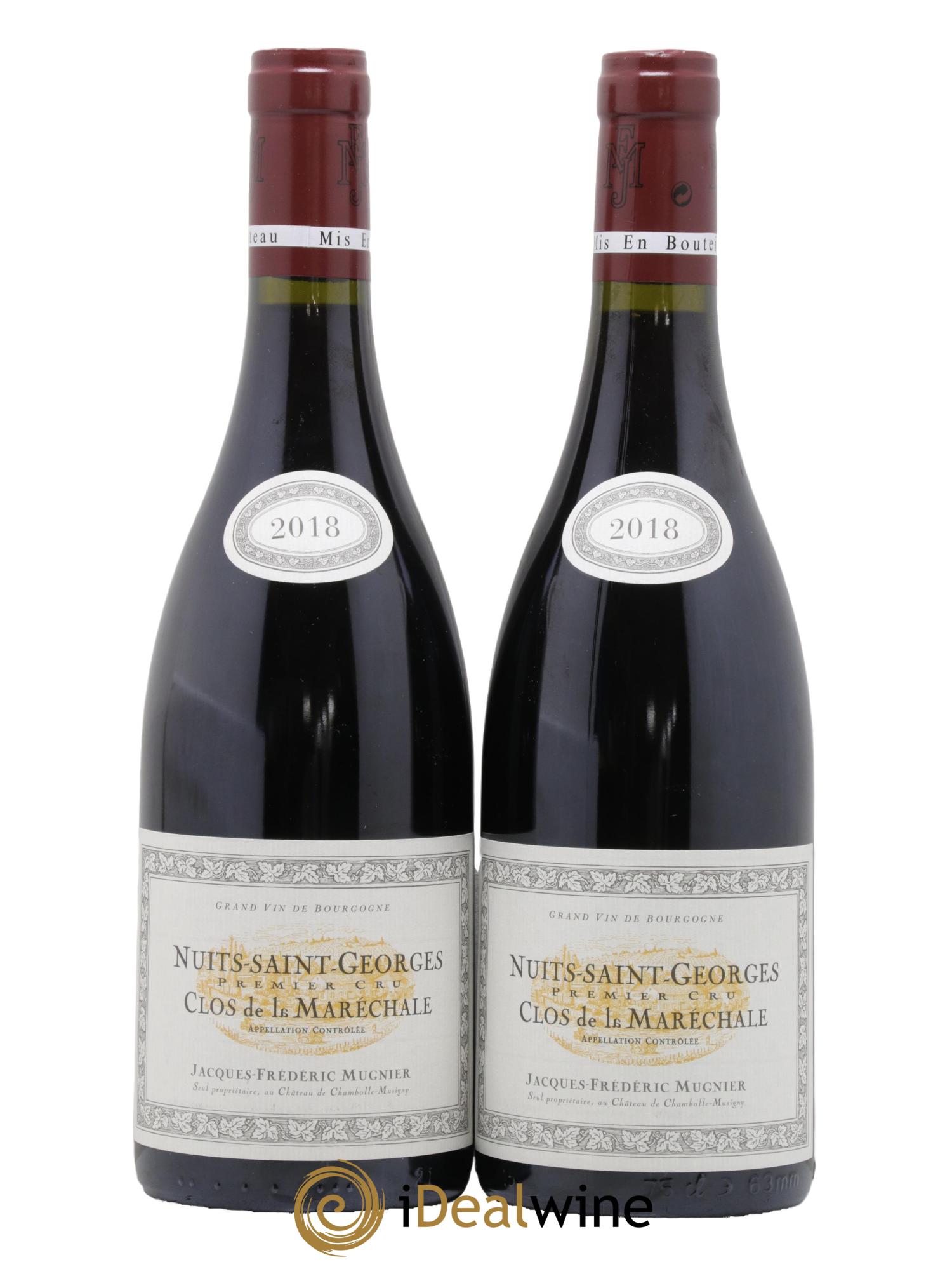 Nuits Saint-Georges 1er Cru Clos de La Maréchale Jacques-Frédéric Mugnier 2018 - Lotto di 2 bottiglie - 0